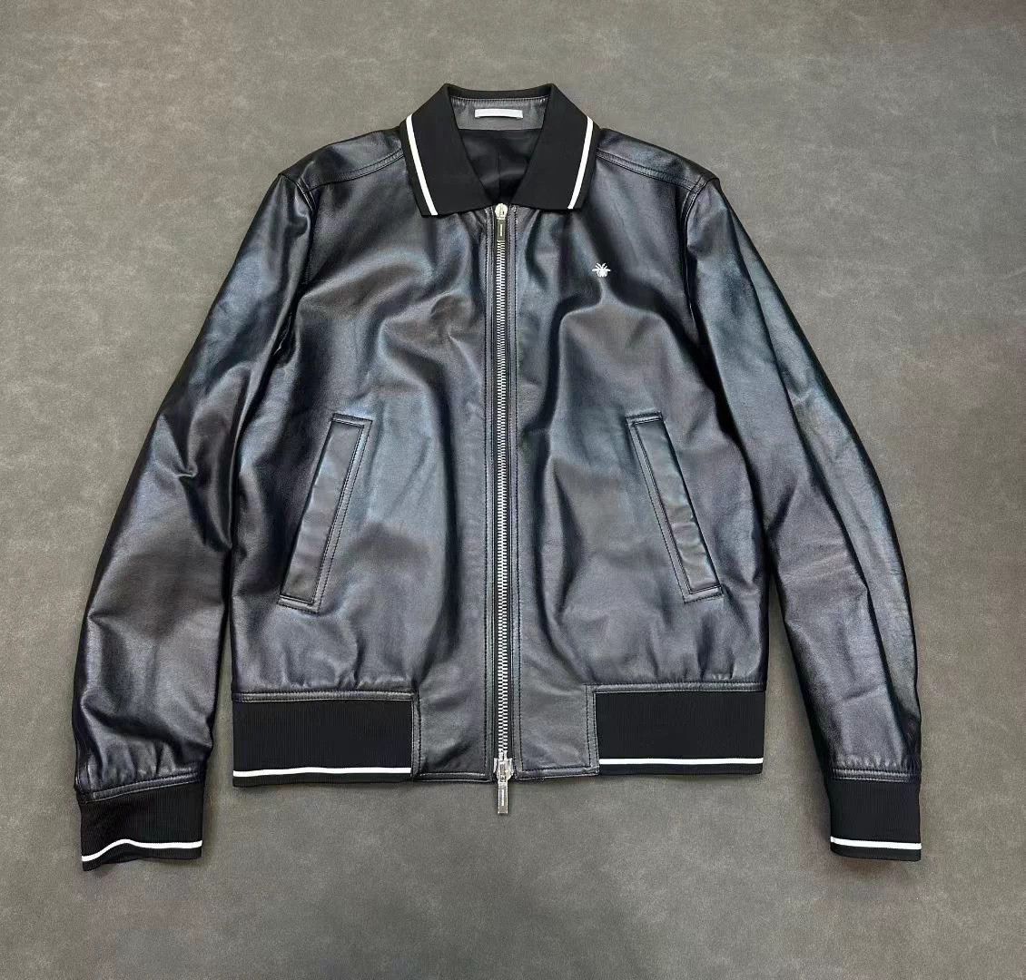 Dior × Hedi Slimane FW05 Dior Homme L-Zip Leather Biker Jacket 50