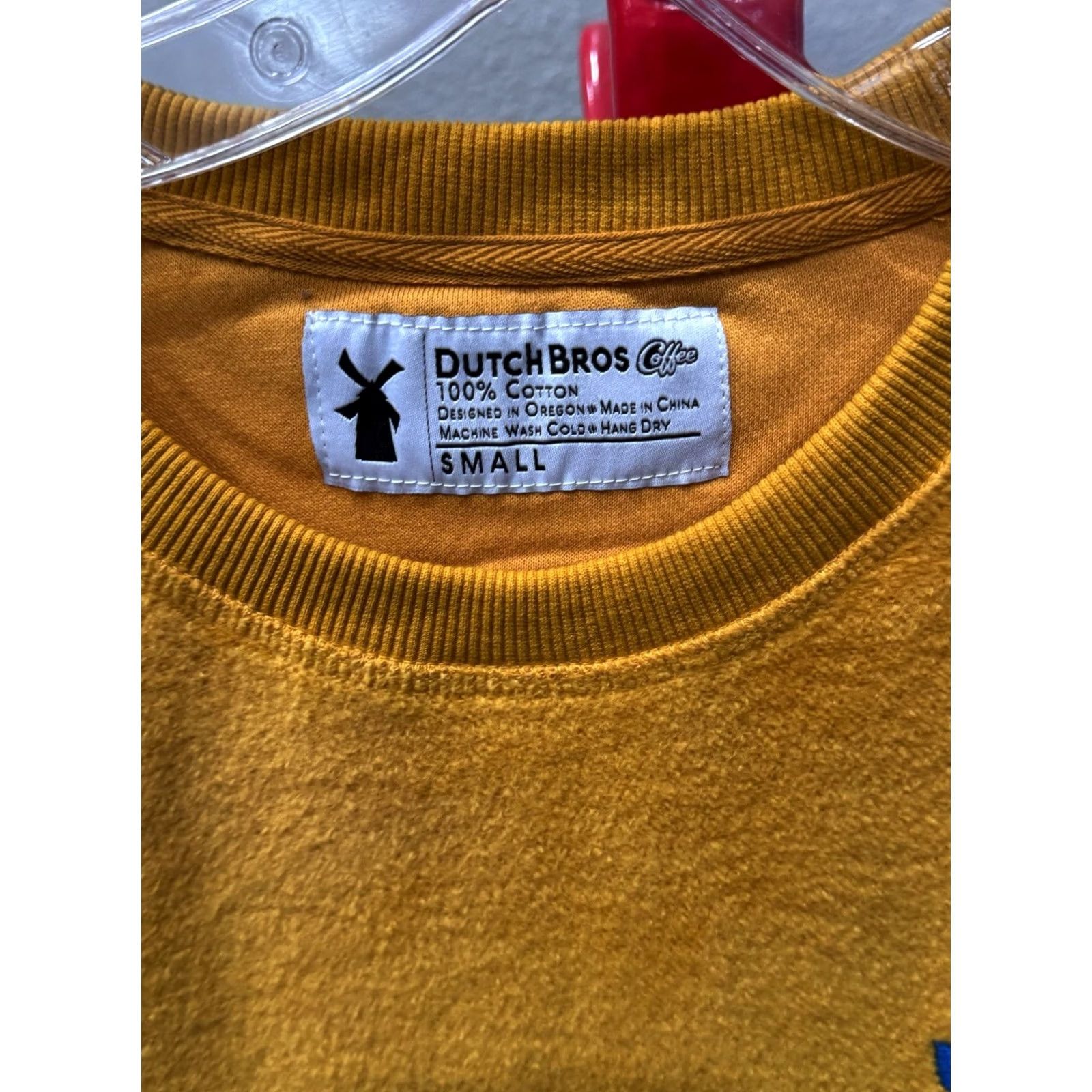Velour Dutch Bros Coffee Velour Embroidered SWEATER Small S Gold Men XS? Size US S / EU 44-46 / 1 - 4 Thumbnail