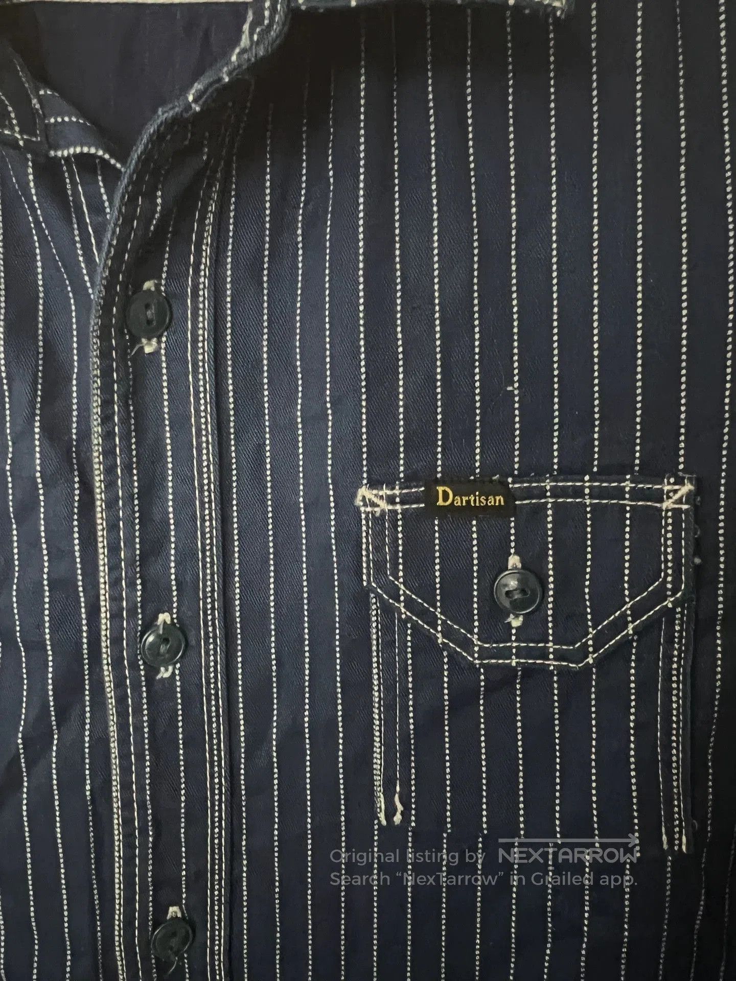 Studio D'Artisan StudioD'artisan Wabash Stripe Work Shirt. Size US L / EU 52-54 / 3 - 2 Thumbnail