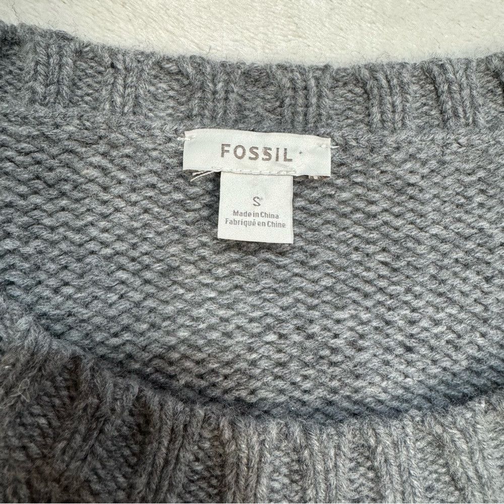 Fossil Fossil Wool Cashmere Blend Grey Beaded Sweater Size S Size S / US 4 / IT 40 - 7 Thumbnail
