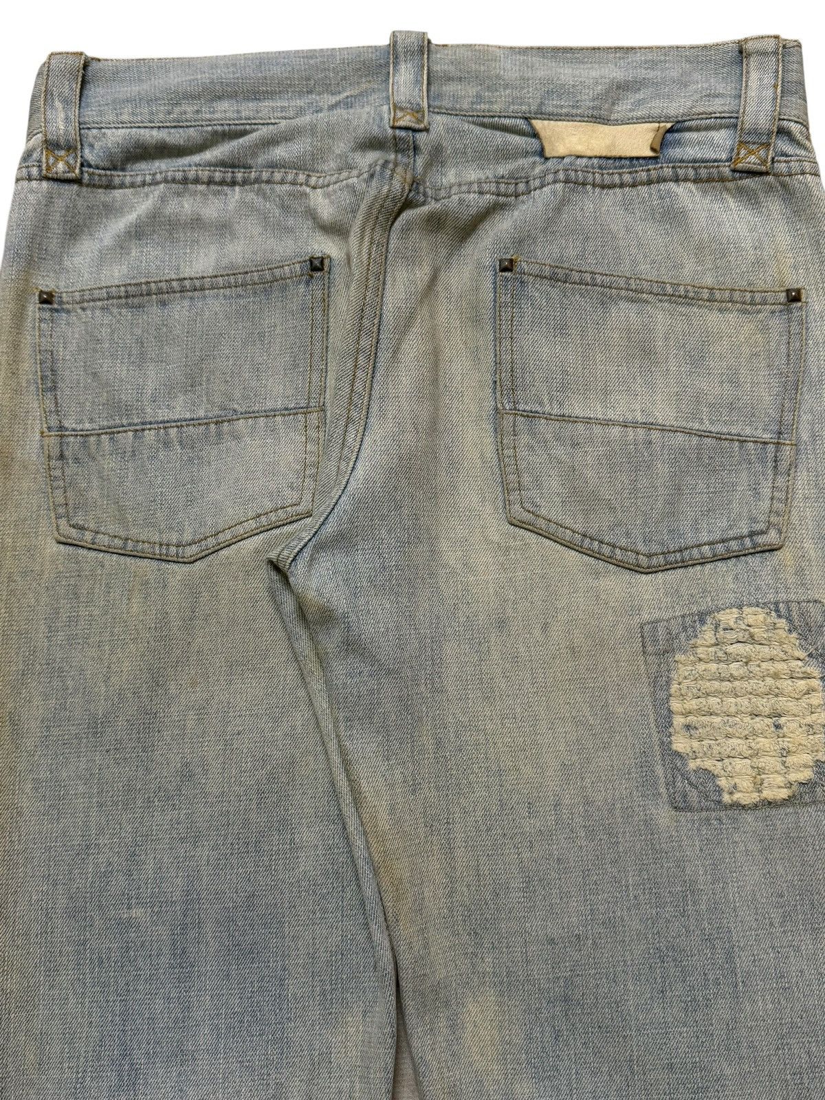 If Six Was Nine Vintage 90s Japan Oraqle Blue Faded Mud Wash Patch Distress Size US 32 / EU 48 - 5 Thumbnail