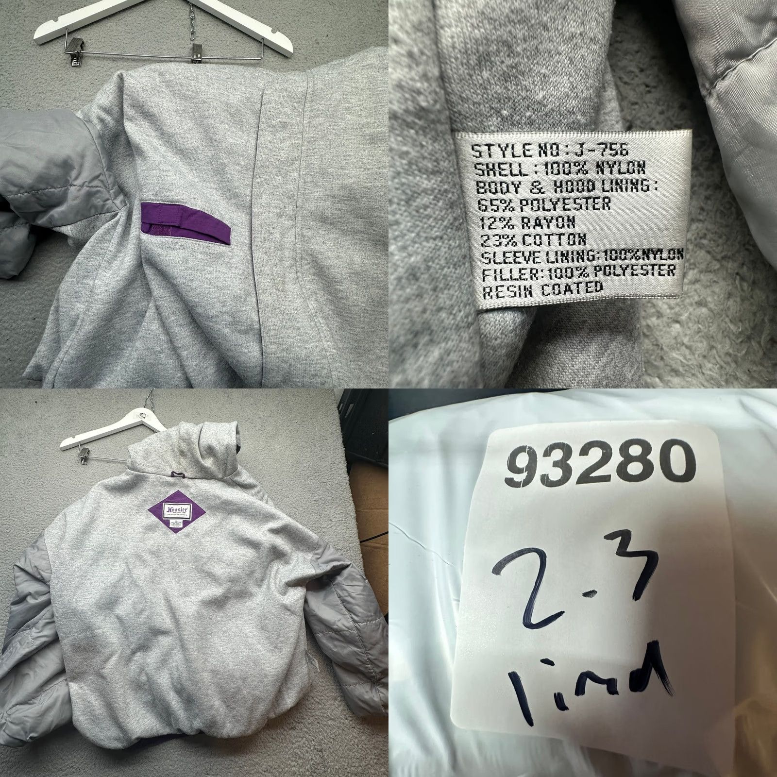 Vintage VINTAGE Hoosier Racing Tire Full Zip Hoodie Nylon Jacket Mens 3XL Purple Lined Pockets Hoodie Jacket Mens 3XL Purple Racing Cars Vintage Size US XXL / EU 58 / 5 - 9 Thumbnail