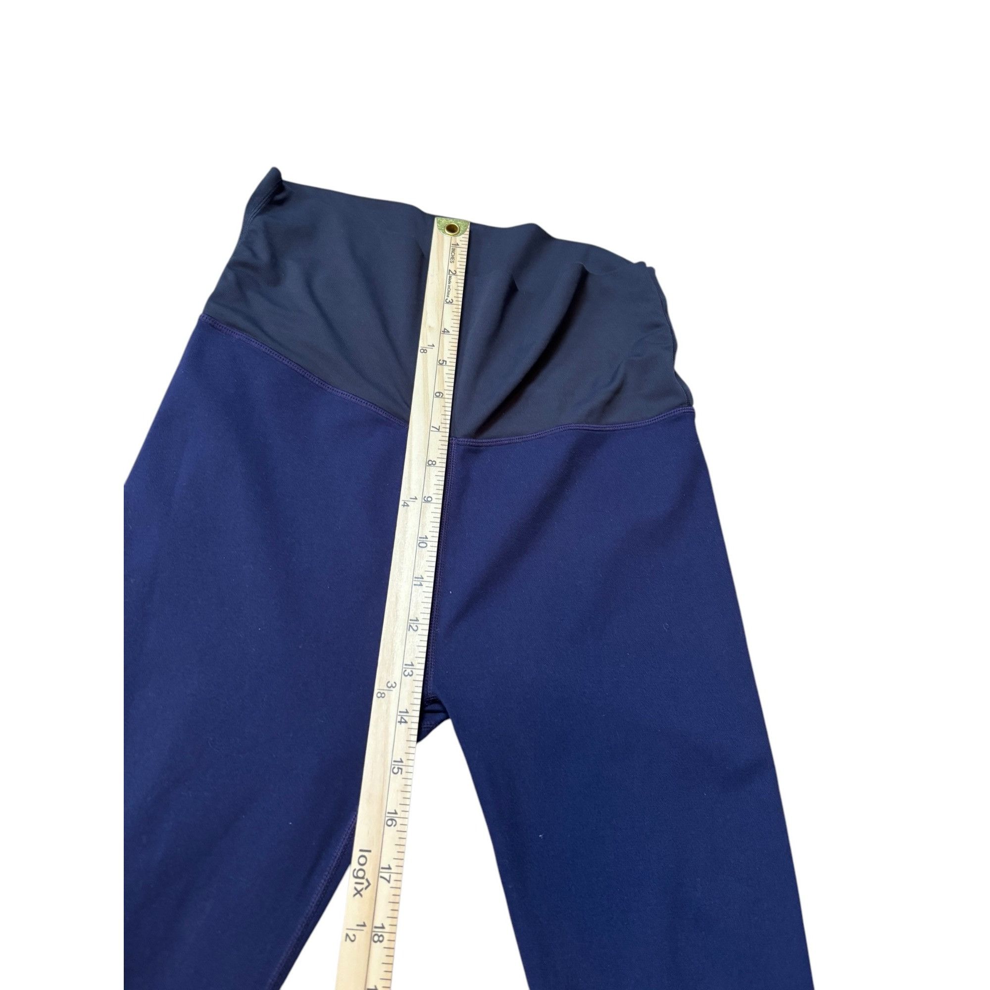 Fabletics Fabletics Navy Blue High-Waisted Womens Leggings Size S Size 27" / US 4 / IT 40 - 2 Thumbnail