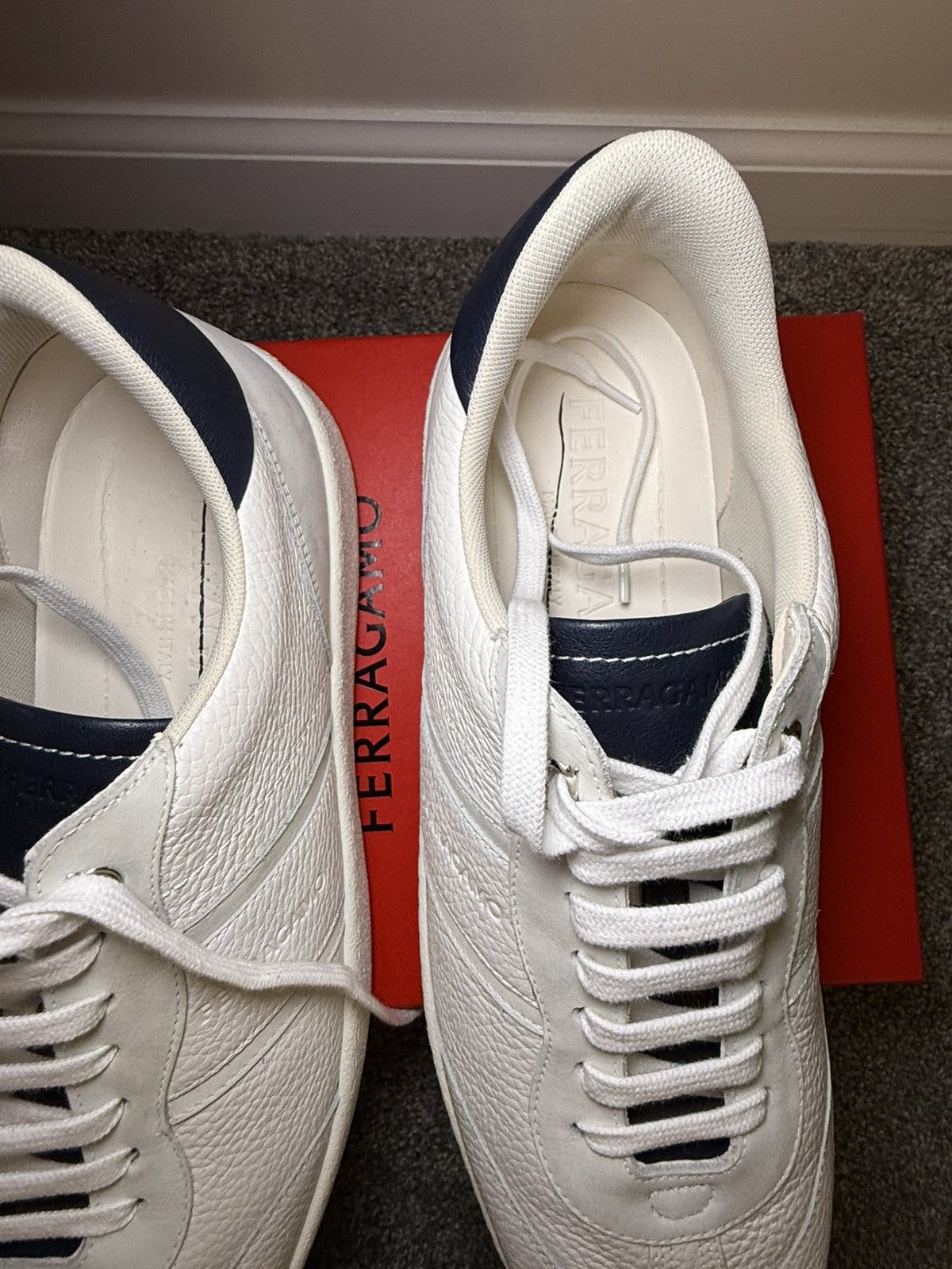 Salvatore Ferragamo Low Top Signature Sneakers Size US 12 / EU 45 - 8 Thumbnail