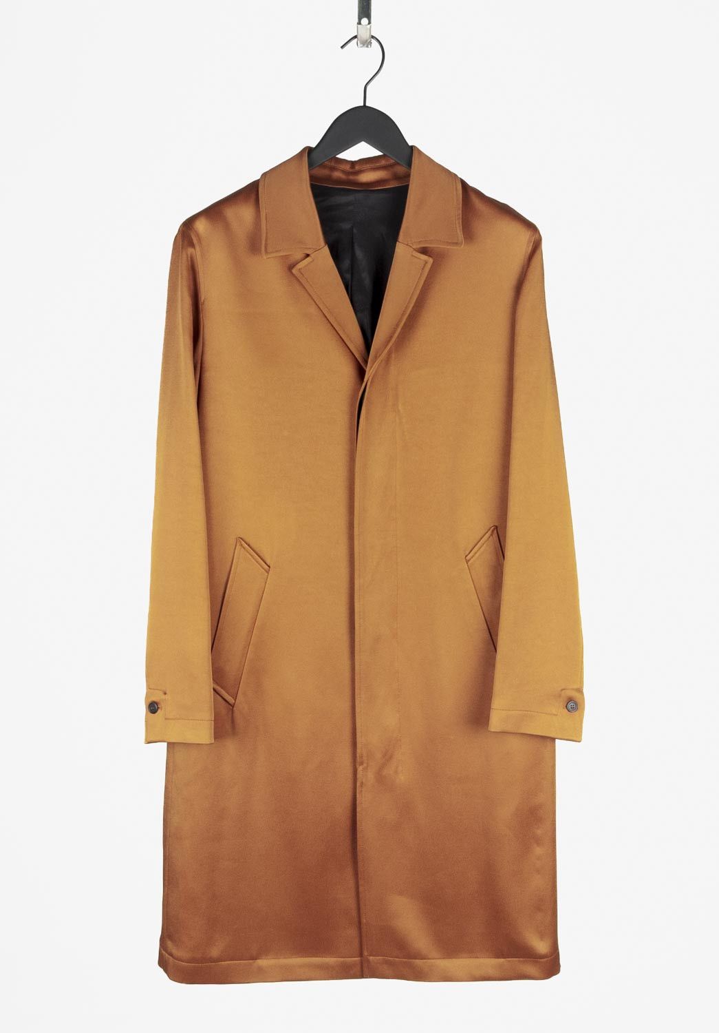 image of Ami Men Overcoat Coat in Pale Orange (Size Small)
