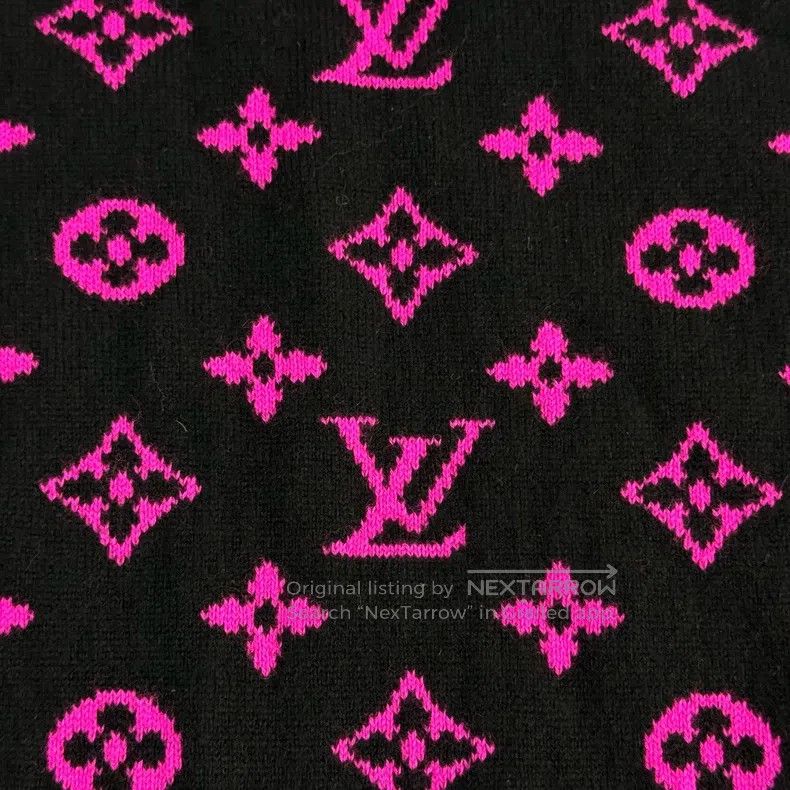 Louis Vuitton Louis Vuitton Black Pink Back Full Print Cashmere Sweater Size US M / EU 48-50 / 2 - 7 Thumbnail