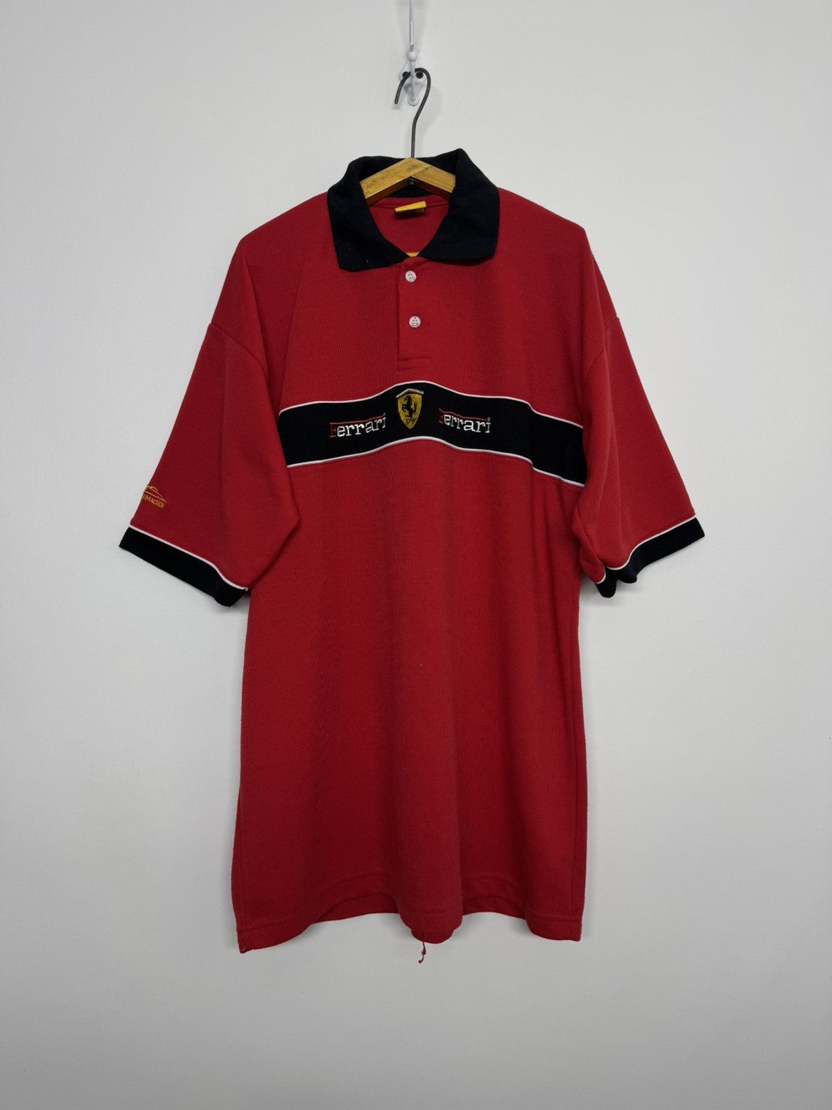 Ferrari Vintage 1996 Ferrari Michael Schumacher Racing Polo T-Shirt Size US XL / EU 56 / 4 - 1 Thumbnail