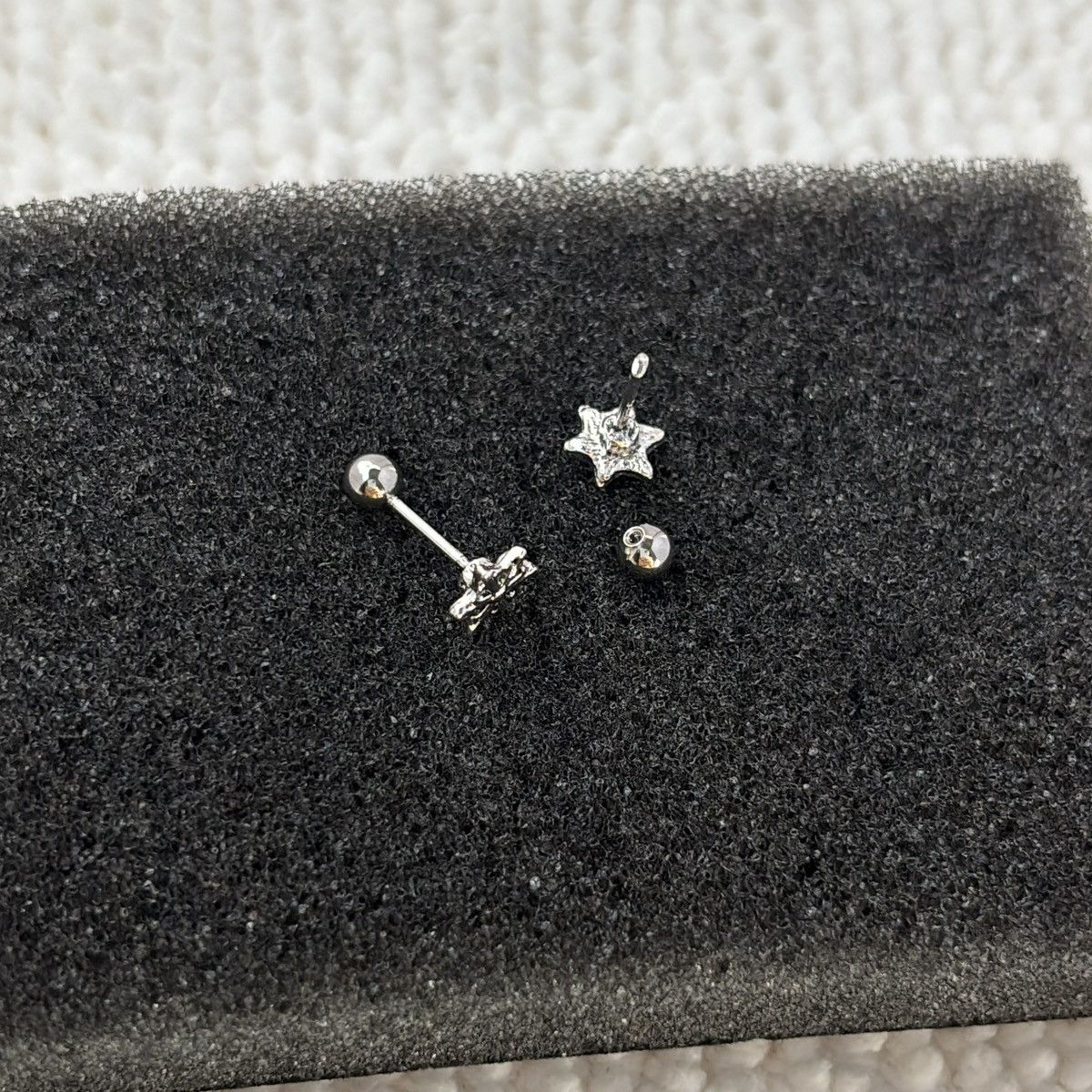 Other 7mm Mini Six-pointed Star Stud Earrings for Men Women Size ONE SIZE - 3 Thumbnail