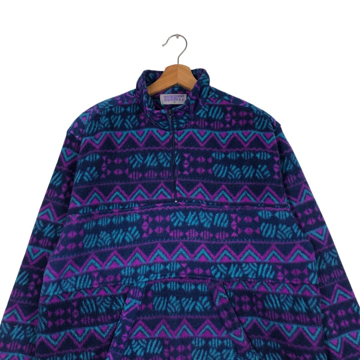 Japanese Brand 📌Vintage Half Zipper Navajo Fleece Jacket Sunbitt SnowBoards Size US M / EU 48-50 / 2 - 4 Thumbnail