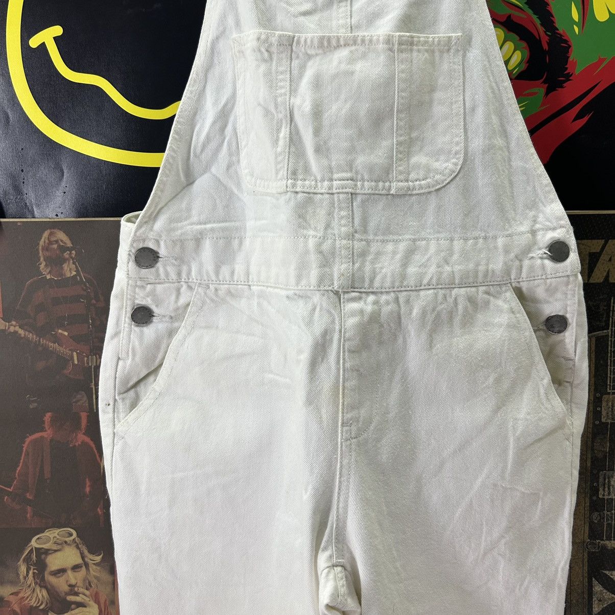 Vintage Vintage GU Jeans Bid White Jumpsuit Size 33" - 4 Thumbnail