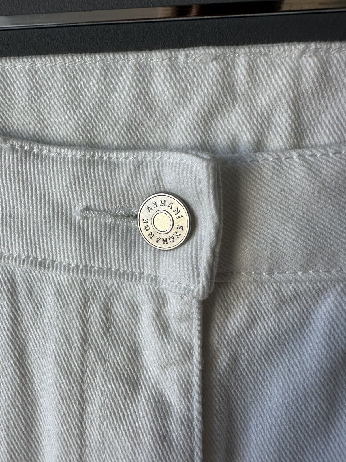 Armani Exchange Armani Exchange Wide denim pants white trousers jeans Size 30" / US 8 / IT 44 - 6 Thumbnail