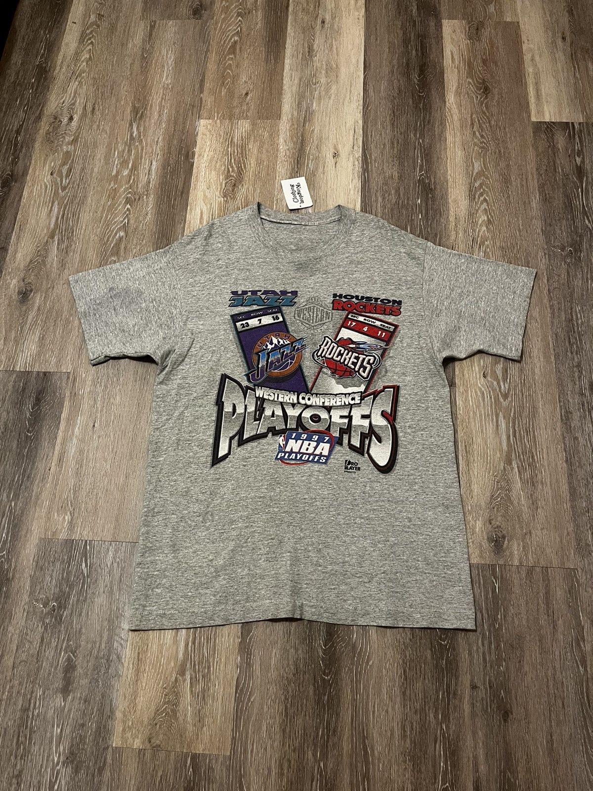 NBA 1997 NBA Jazz v. Rockets Playoffs T-Shirt Size US L / EU 52-54 / 3 - 1 Thumbnail