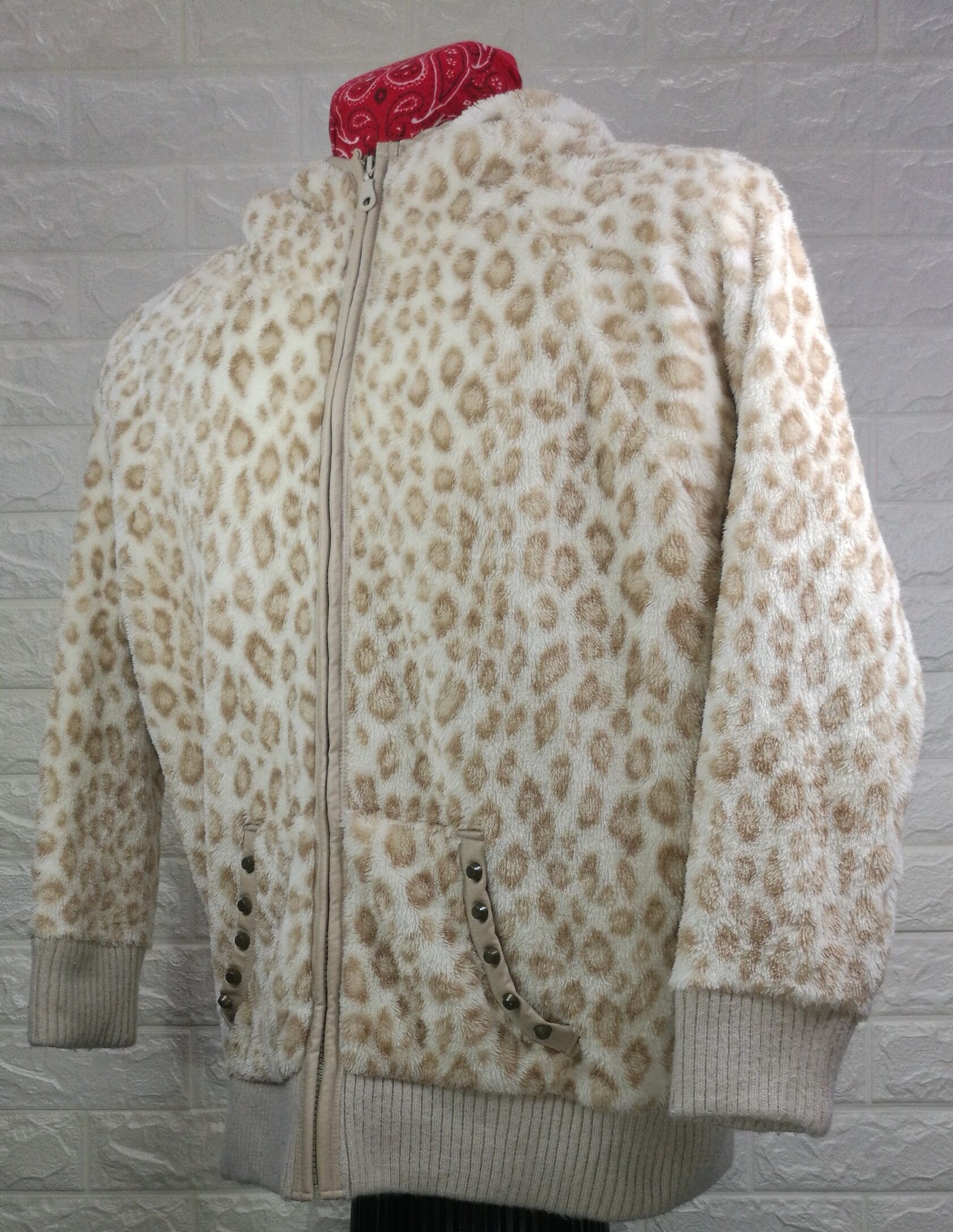 Japanese Brand Vintage COLZA Fleece Leopard Design Hoodie Sweatshirt Size L / US 10 / IT 46 - 3 Thumbnail