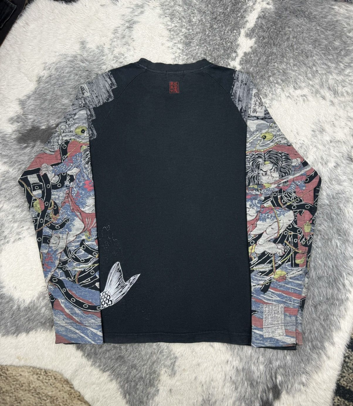 Japanese Brand Vintage KARAKURI TAMASHI Japanese Devil Traditional Motive Size US XL / EU 56 / 4 - 15 Thumbnail
