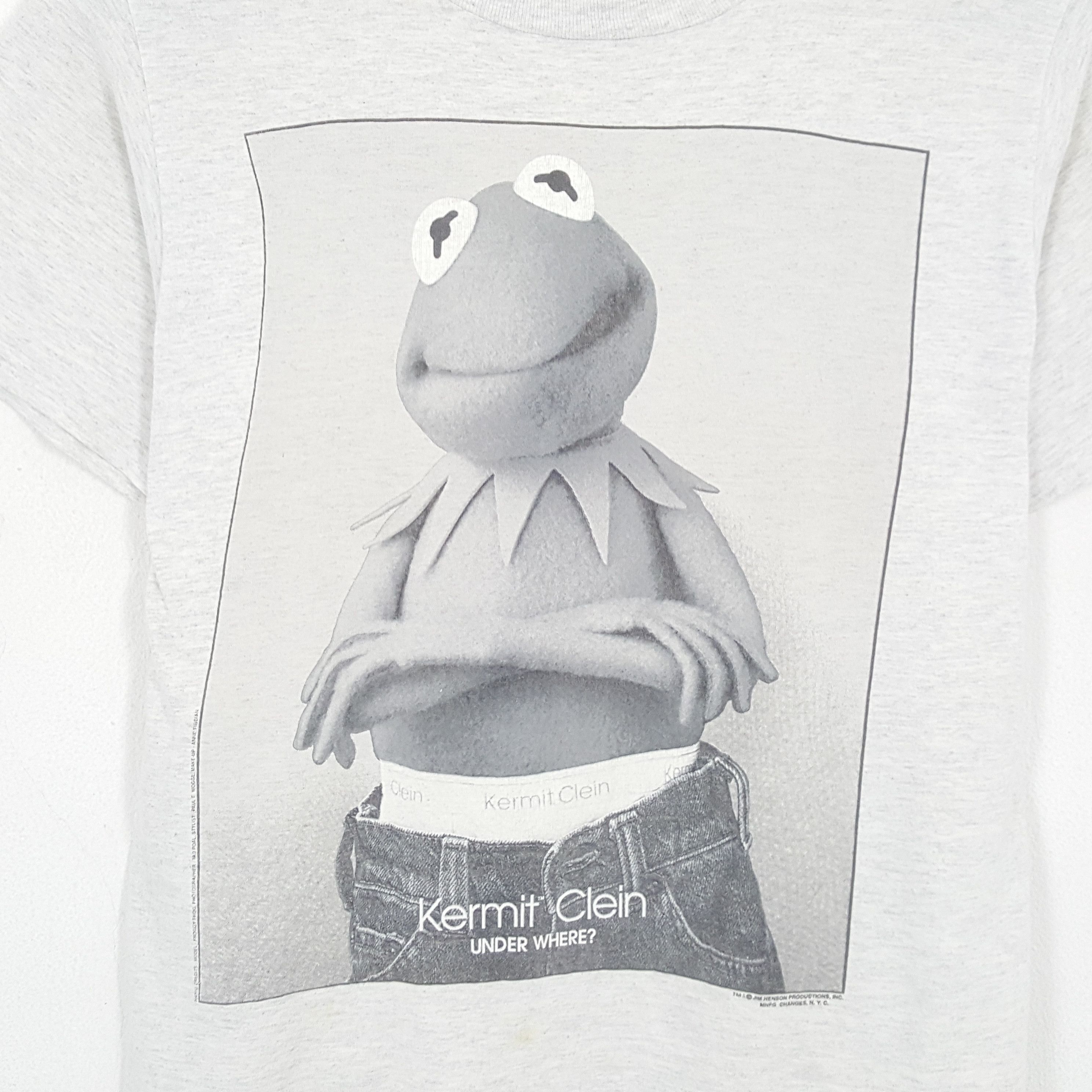 Vintage Vintage KERMIT CLEIN Parody CK Brand Rare T-Shirt Size US L / EU 52-54 / 3 - 2 Thumbnail