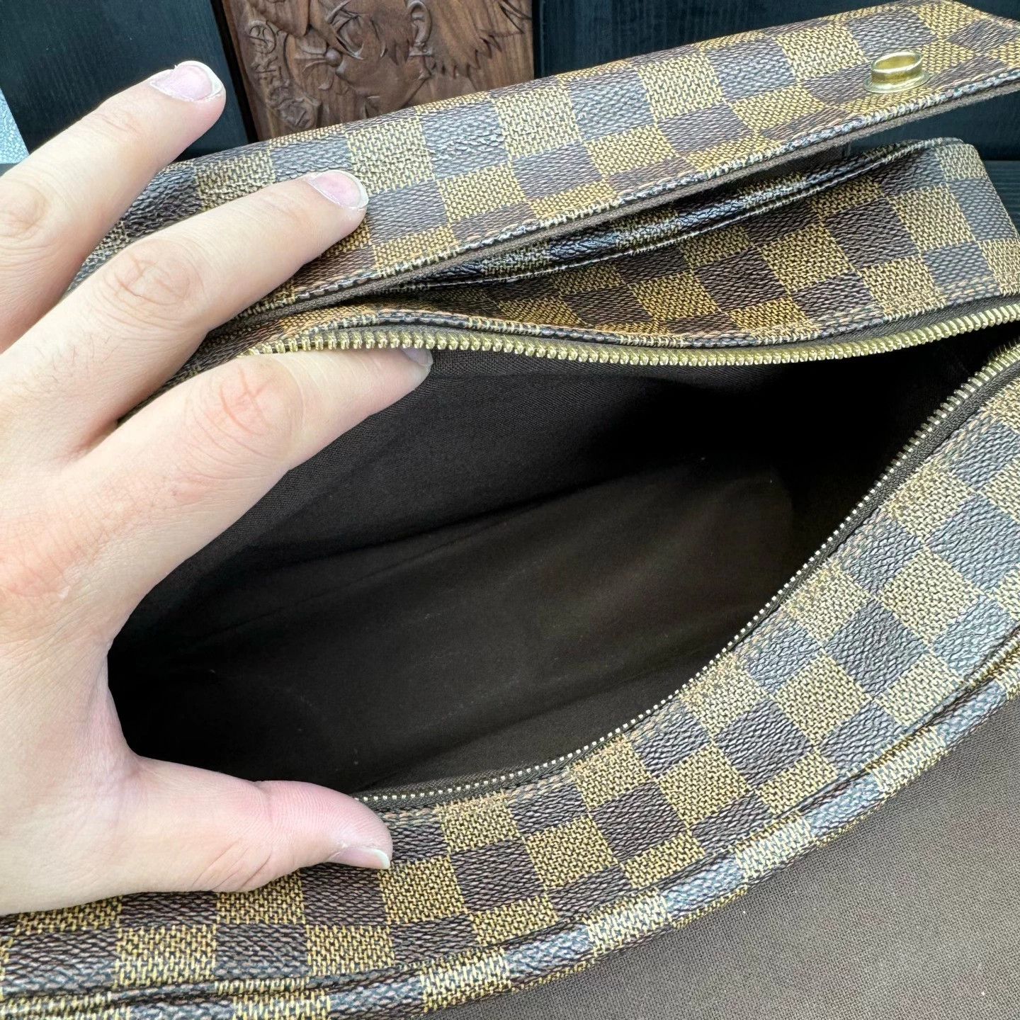 Louis Vuitton LV Brown Damier Tofu Messenger Bag 28x24cm Size ONE SIZE - 9 Thumbnail
