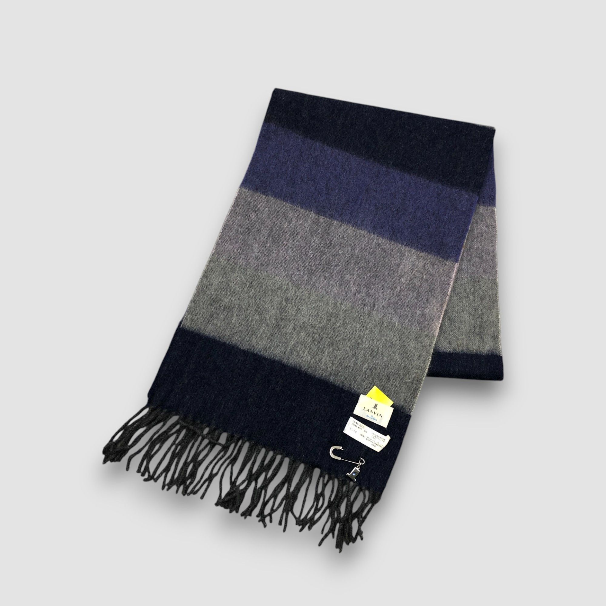 Lanvin Vintage Lanvin Scarf Muffler Wool Fringe Winter Scarves Size ONE SIZE - 3 Thumbnail