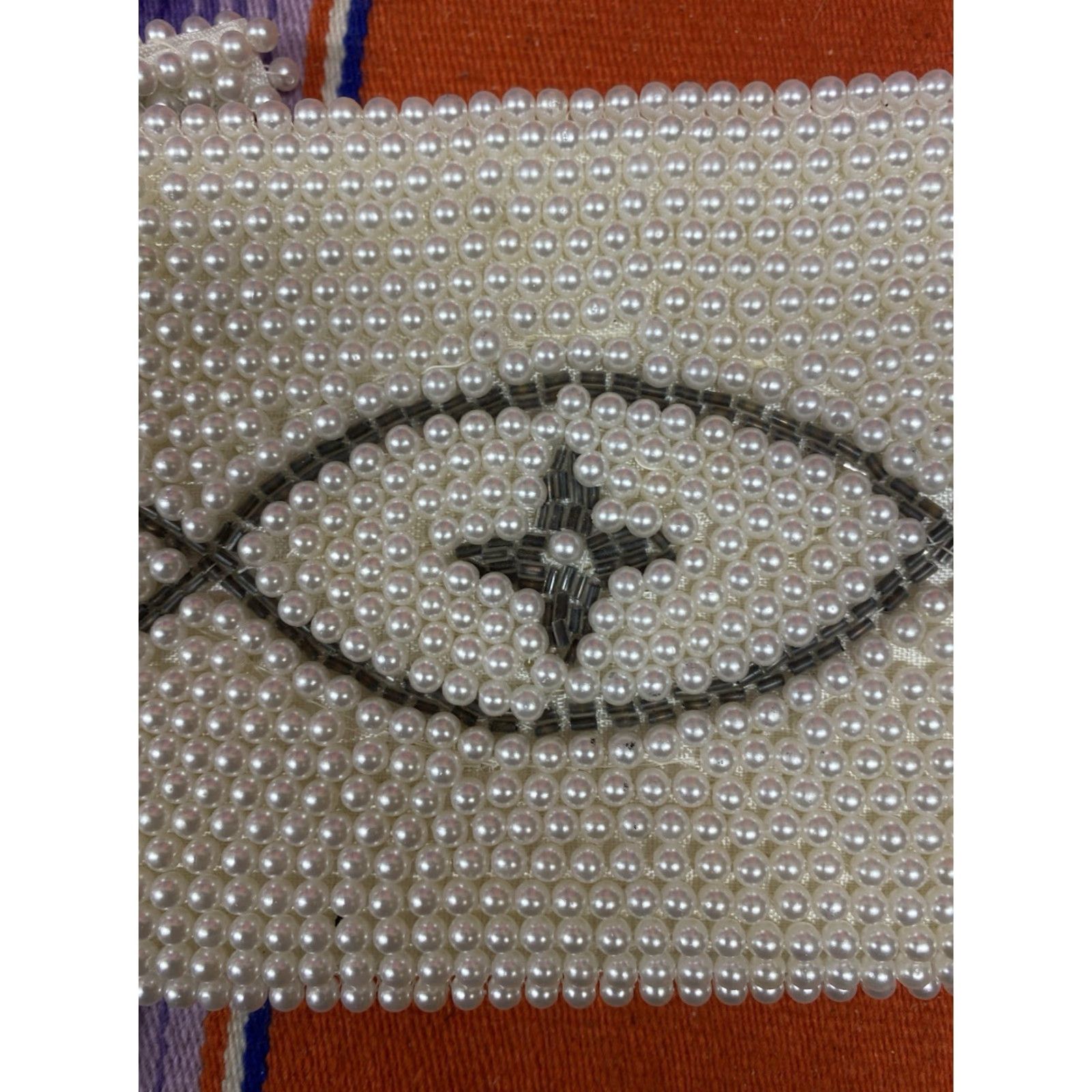 Vintage VINTAGE Beaded Purse Hand Bag Clutch Art Deco 9” Faux Pearl EUC Women White Accessories Purses Cocktail Purse Women Size ONE SIZE - 2 Thumbnail