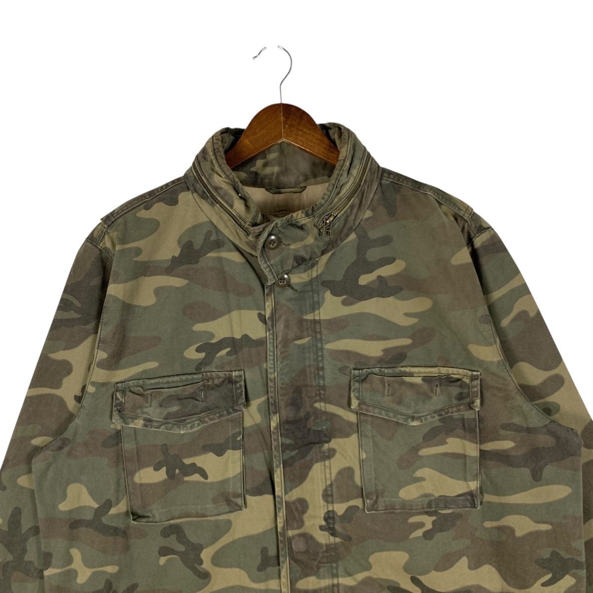 If Six Was Nine Vintage RARE Gap Camouflage Military Field Jacket Hoodie Size US L / EU 52-54 / 3 - 7 Thumbnail