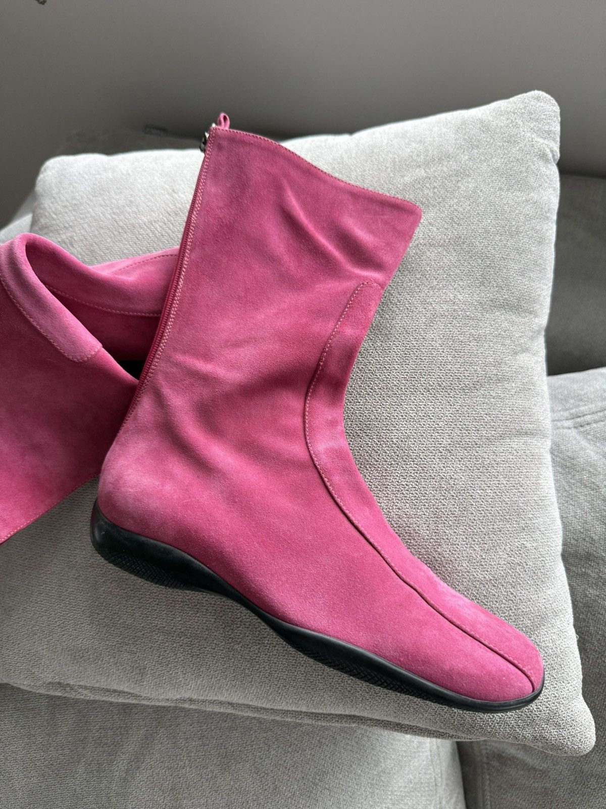 Prada Archive 2000s Prada Sport Rare Ankle Zip Suede Boots Sz 36,5 Size US 6.5 / IT 36.5 - 13 Thumbnail