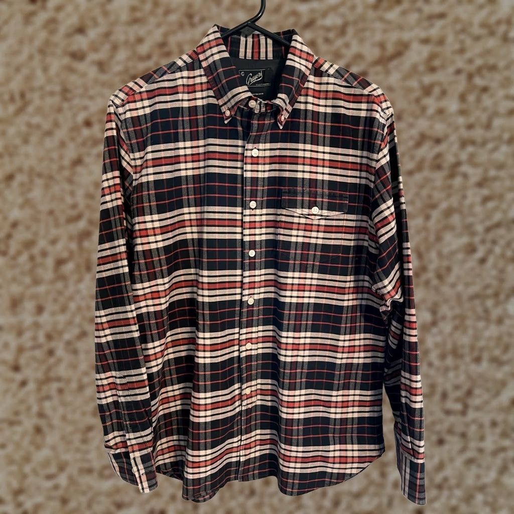Grayers Grayers Multi-Color Dark Plaid L/S Button Up Casual Flannel Shirt - Men's Large Size US L / EU 52-54 / 3 - 1 Thumbnail