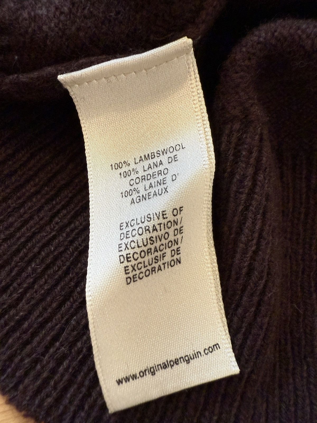 Original Penguin Penguin Lambswool V-Neck Embroidered Sweater Size US M / EU 48-50 / 2 - 5 Thumbnail