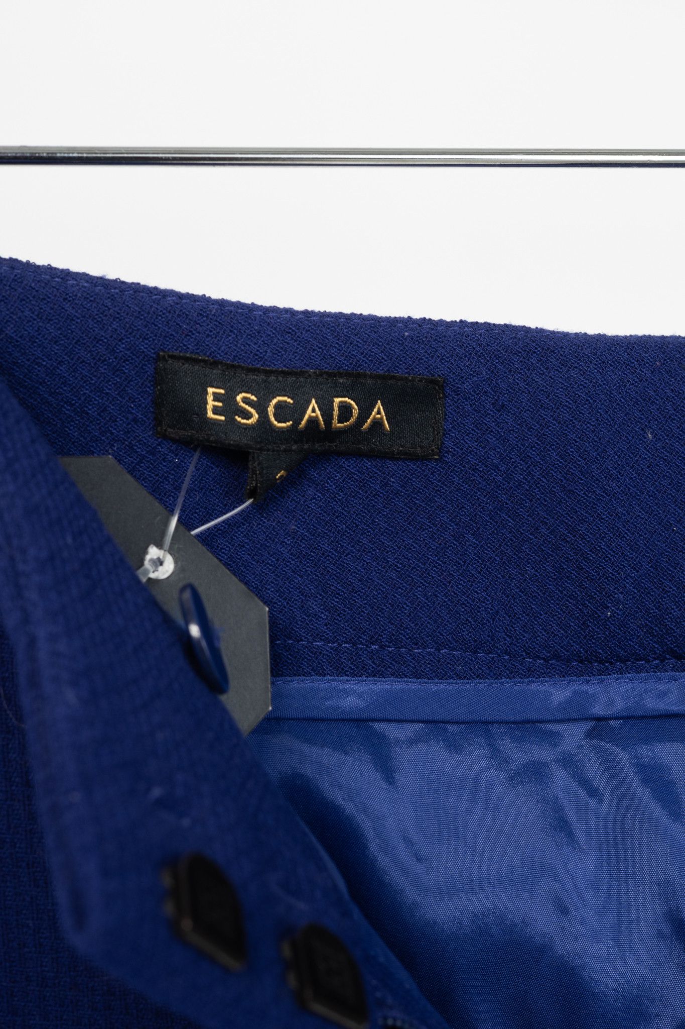Escada Escada Tina Ink Wool-Pique Tapered Trousers Size 31" - 8 Thumbnail