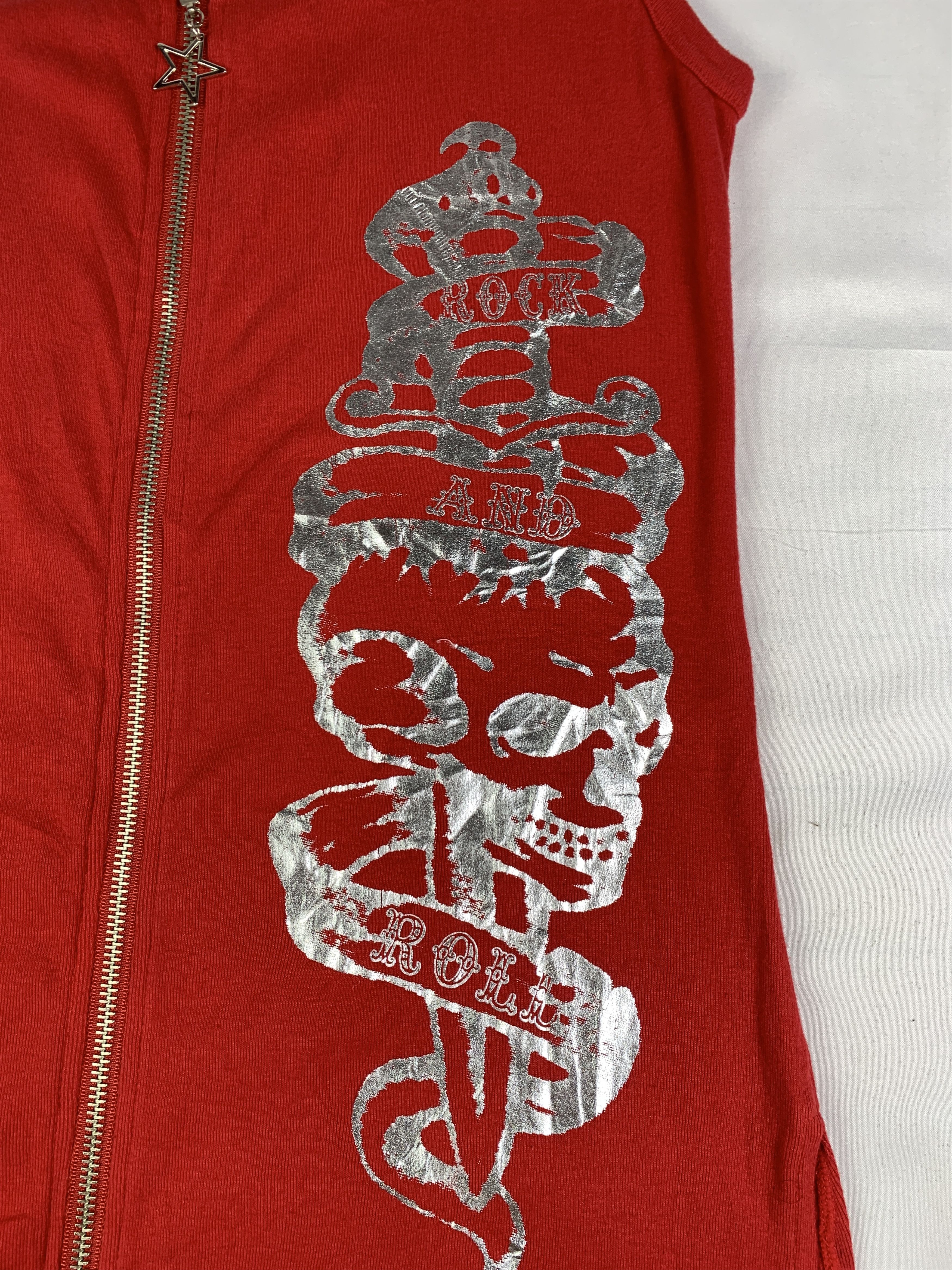 Japanese Brand Chorus Skull Red Zip Tattoo Dress (L) Size L / US 10 / IT 46 - 5 Thumbnail