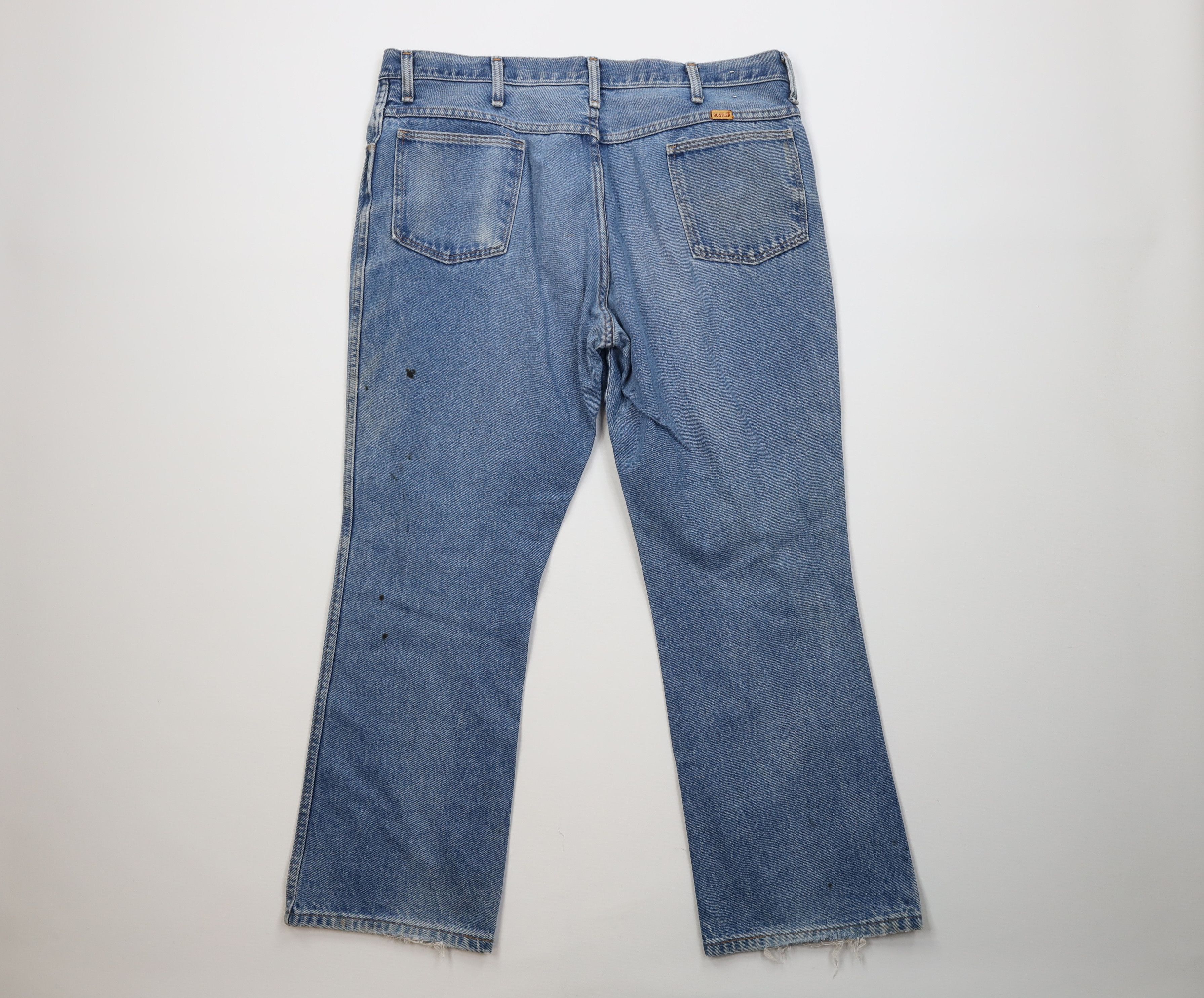 Vintage Vintage 70s Streetwear Flared Bootcut Denim Jeans Blue USA Size US 40 / EU 56 - 12 Thumbnail