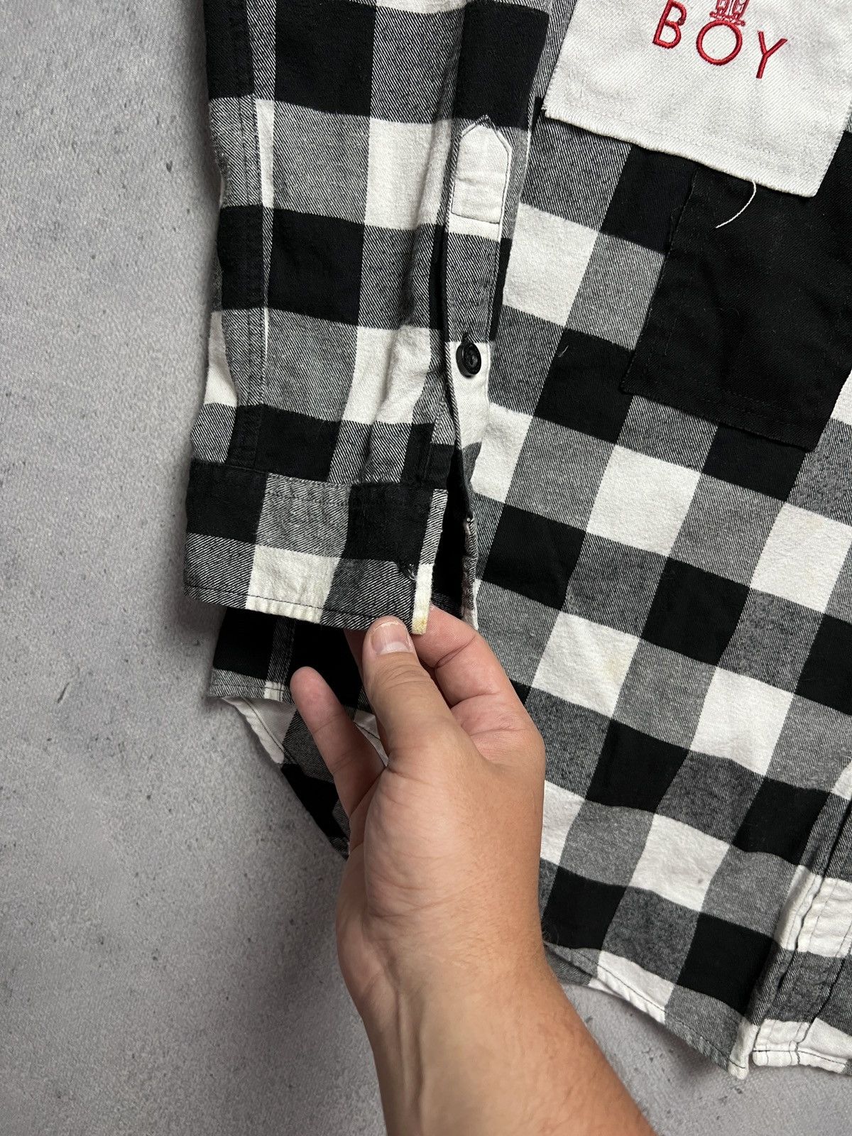 Boy London Boy London Big Logo Embroidery 1976 Checked Flannel USA y2k Size US XL / EU 56 / 4 - 10 Thumbnail