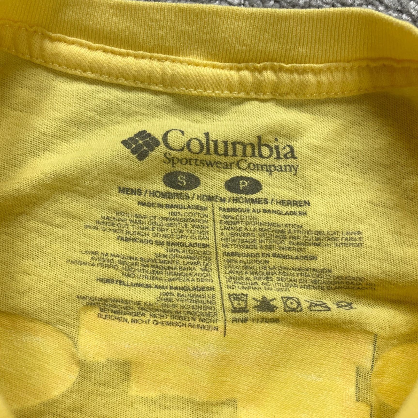 Vintage Columbia Shirt Mens Small Yellow Crew Neck Short Sleeve PFG Outdoor Fishing Top - All Seasons Lightweight Knit Size US S / EU 44-46 / 1 - 4 Thumbnail