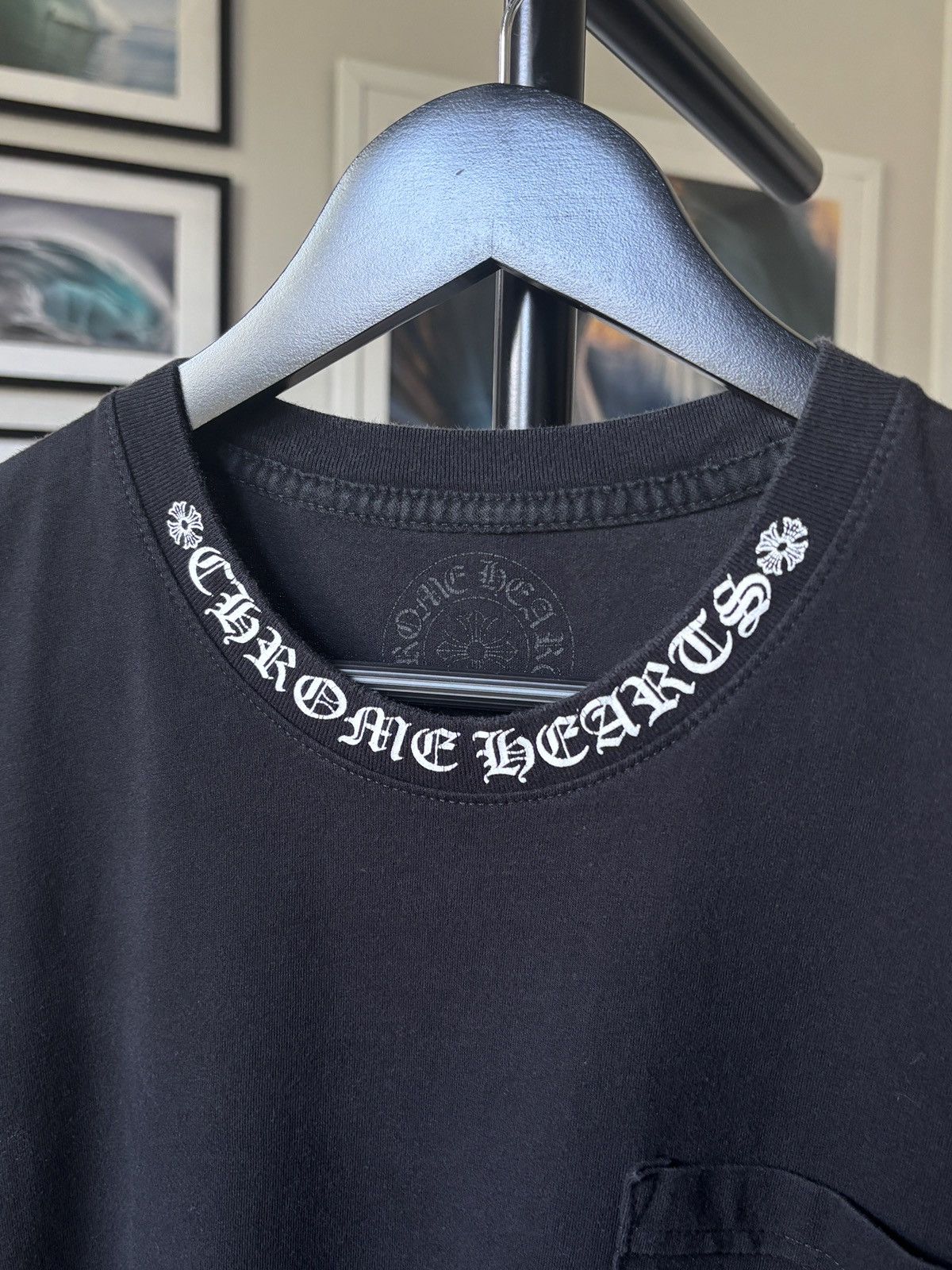 Chrome Hearts CHROME HEARTS | SCROLL BAR NECK LOGO TEE Size US M / EU 48-50 / 2 - 2 Thumbnail
