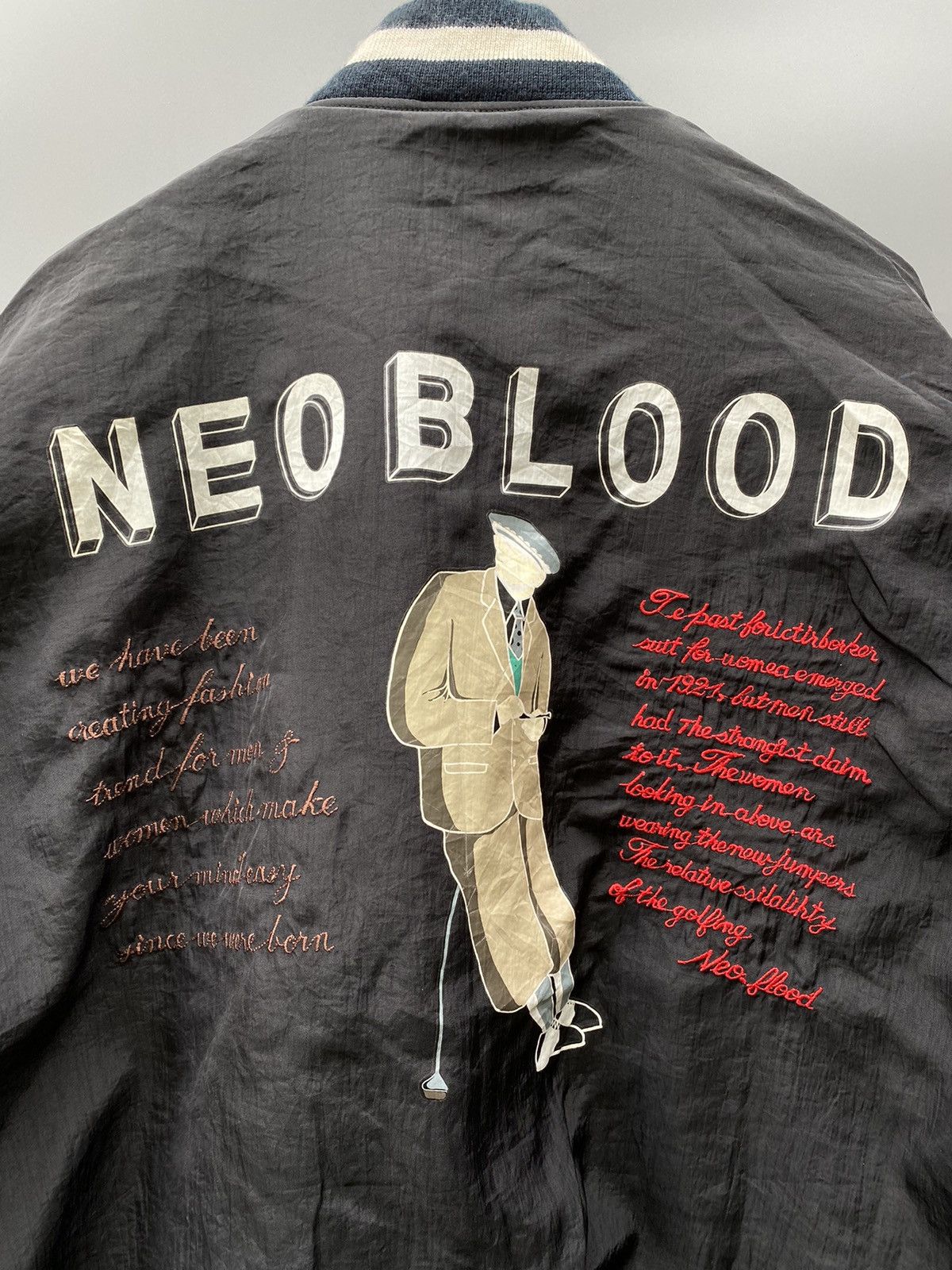 Japanese Brand 90s Neoblood Tokyo Embroidered Cargo Bomber Jacket Size US L / EU 52-54 / 3 - 9 Thumbnail