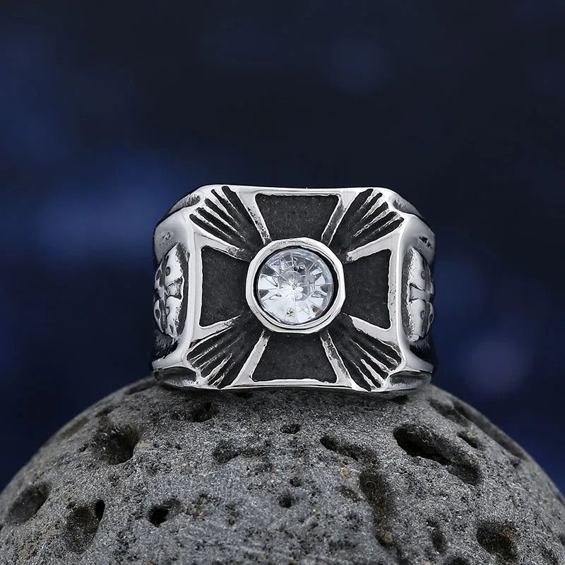Japanese Brand × Jewelry × Vintage Cross With Zircon Ring Size ONE SIZE - 2 Thumbnail
