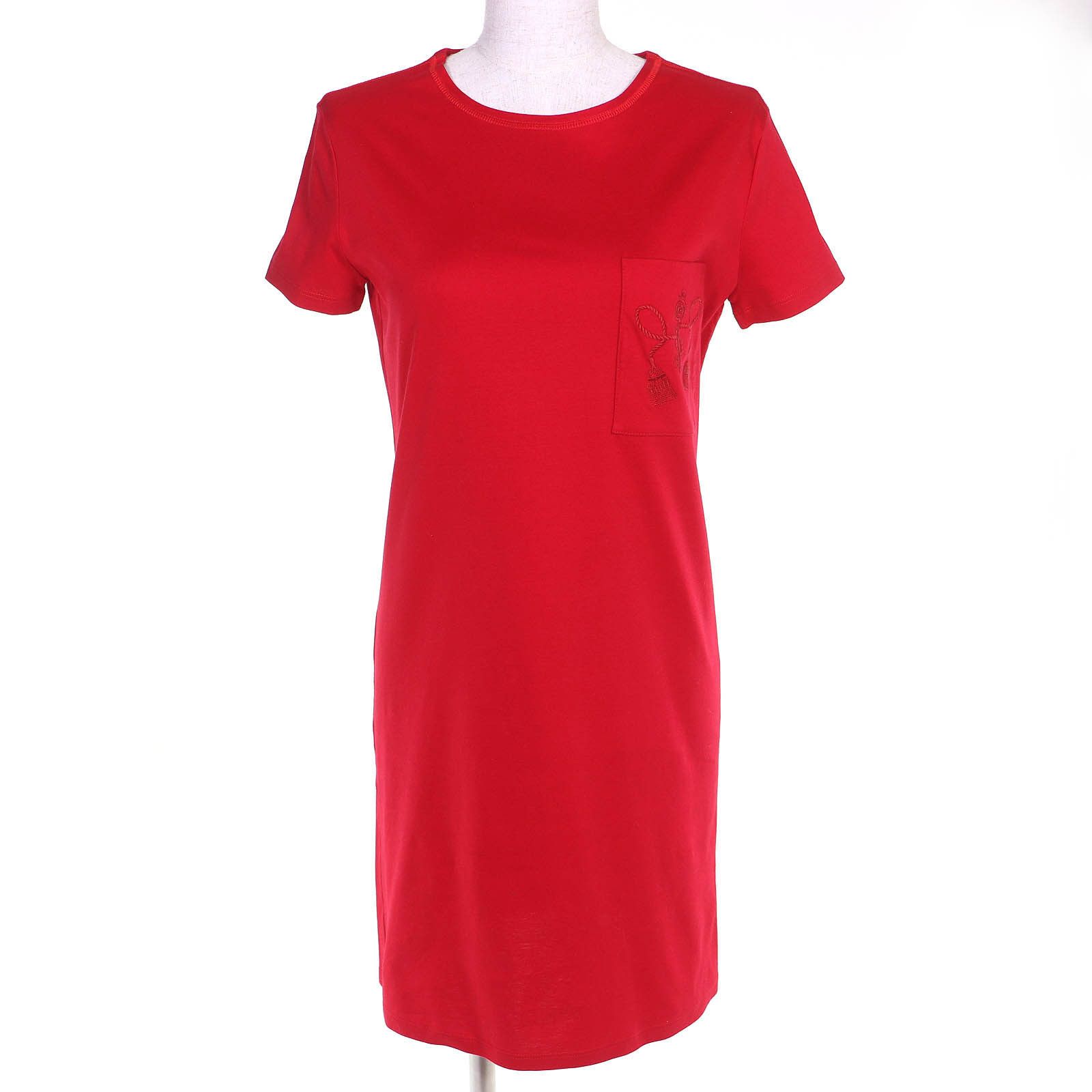 Hermes Hermes Hermès Pocket Embroidery Cotton Dress 34 Textile Tops DUTY FREE for USA Size ONE SIZE - 1 Thumbnail
