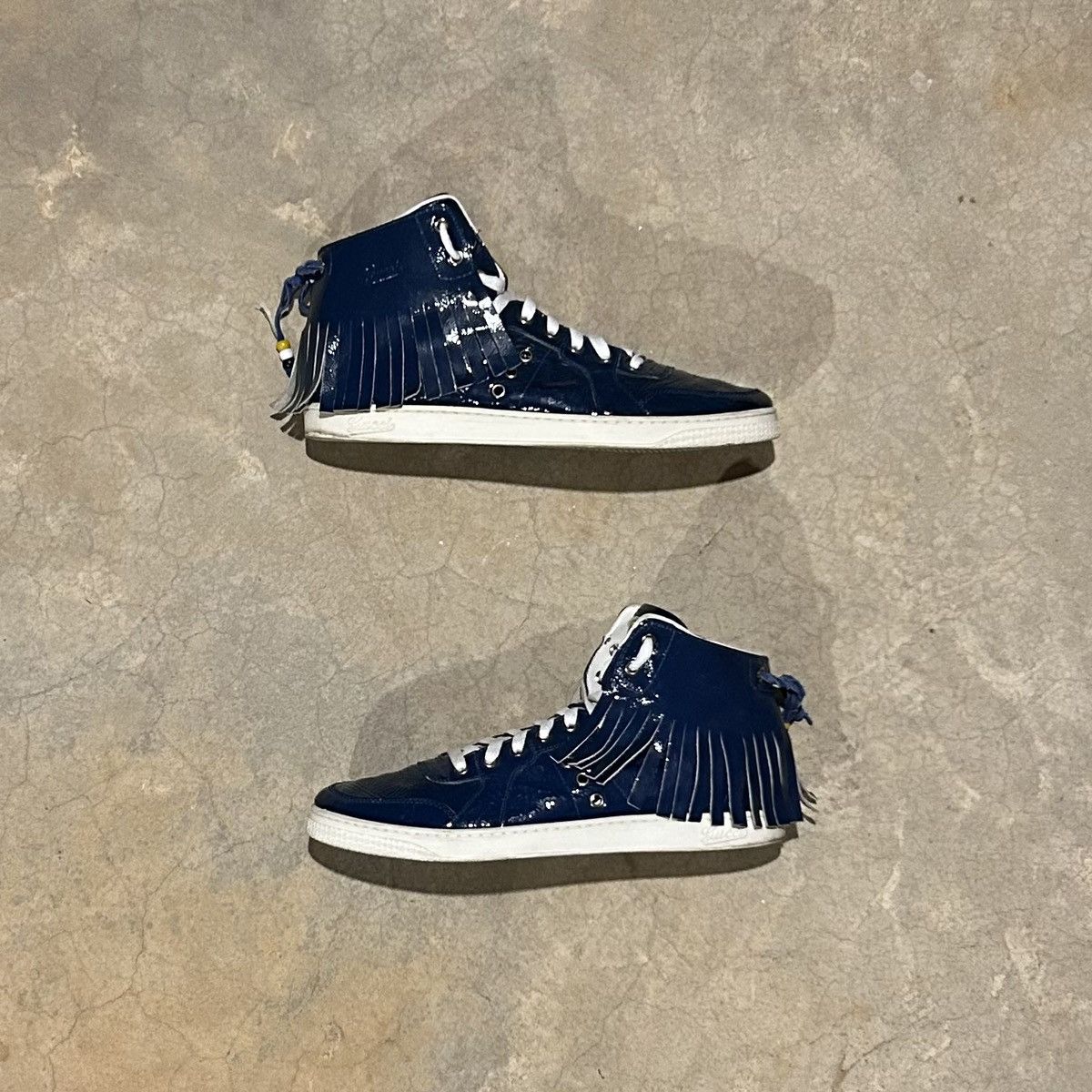 Designer × Gucci Gucci SS2009 Patent Leather Fringe Native Sneakers US 9.5 Size US 9.5 / EU 42-43 - 3 Thumbnail