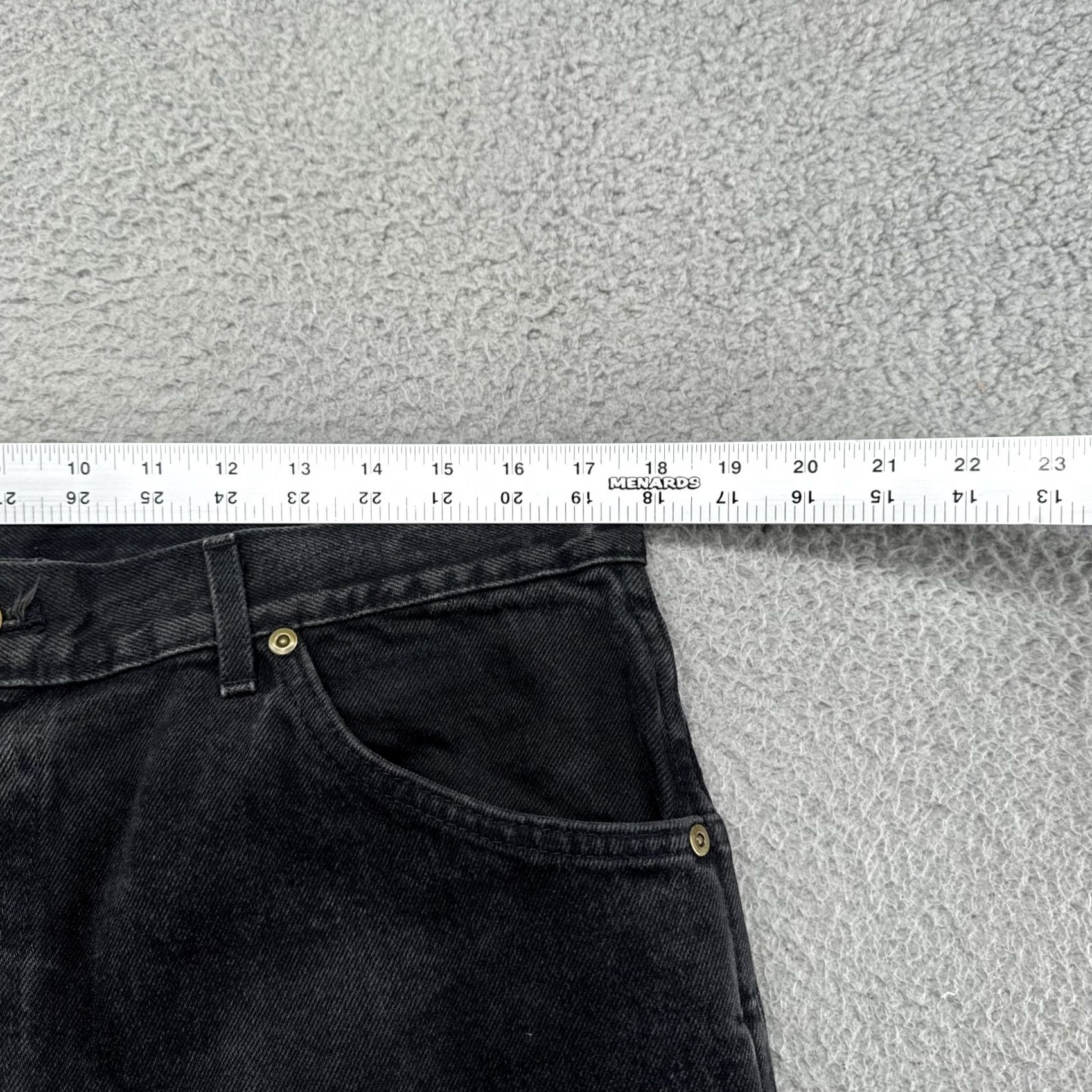 Denime VINTAGE HIS Jeans Mens 36x30 Tapered Denim Dark Wash Black USA Made Size US 36 / EU 52 - 4 Thumbnail