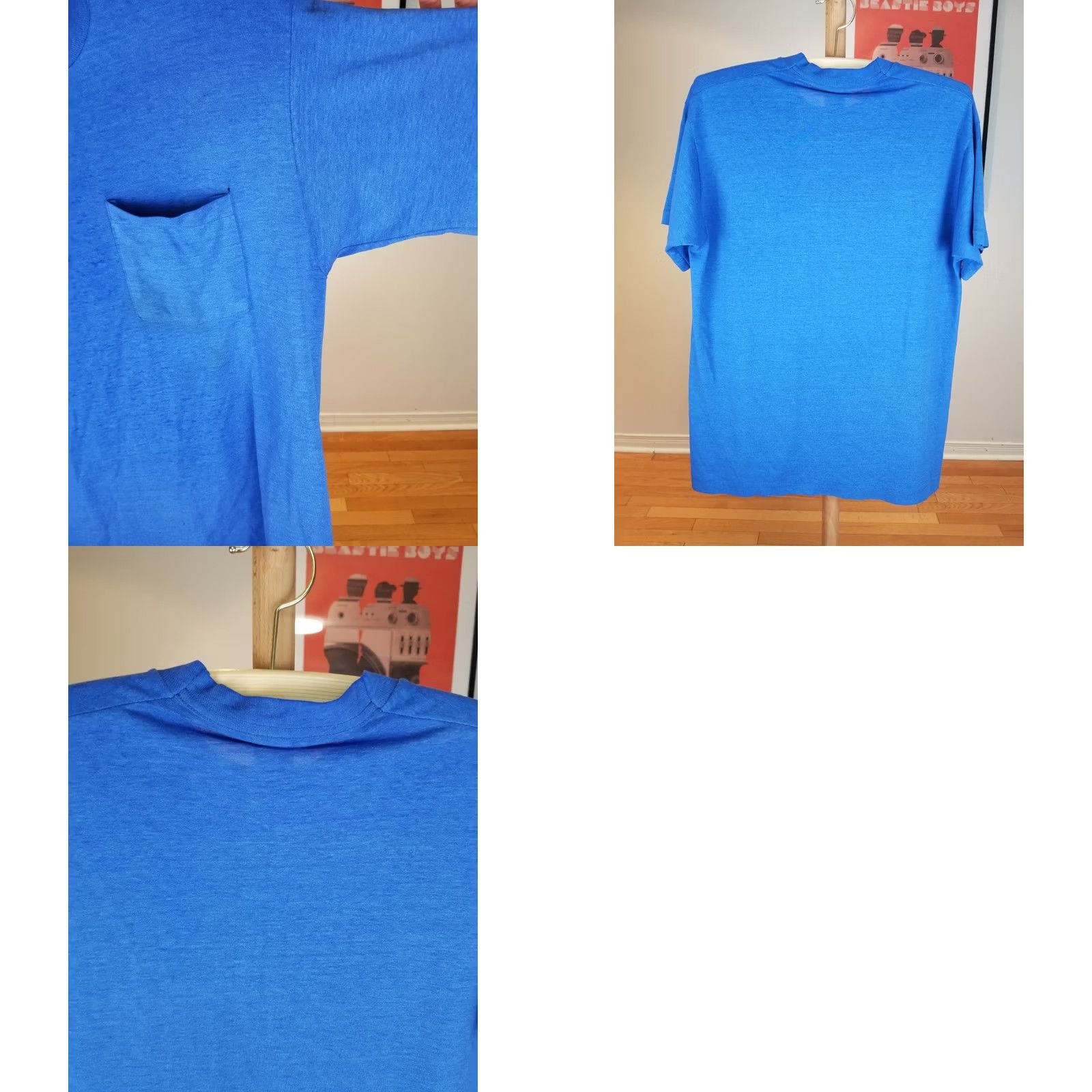 Vintage VINTAGE BVD ONE POCKET GRADIENT SUN FADED DISTRESSED BLUE T-SHIRT SZ LARGE Size US L / EU 52-54 / 3 - 9 Thumbnail