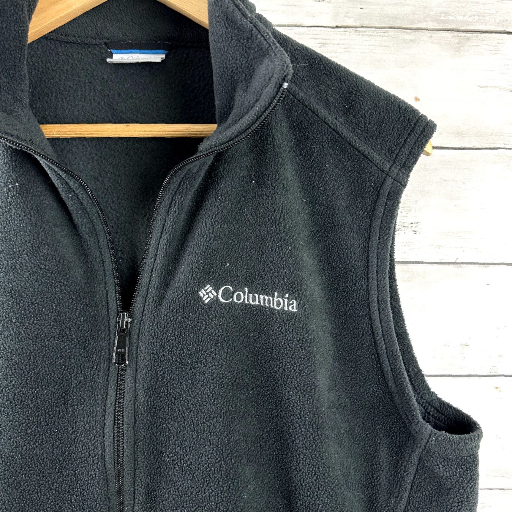 Vintage Columbia Fleece Full Zip Fleece Vest Mens Medium Black Size US M / EU 48-50 / 2 - 2 Thumbnail