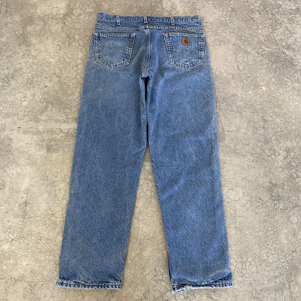 Carhartt VTG Carhartt Blanket Lined Relaxed Fit Blue Jeans Size US 35 - 16 Thumbnail
