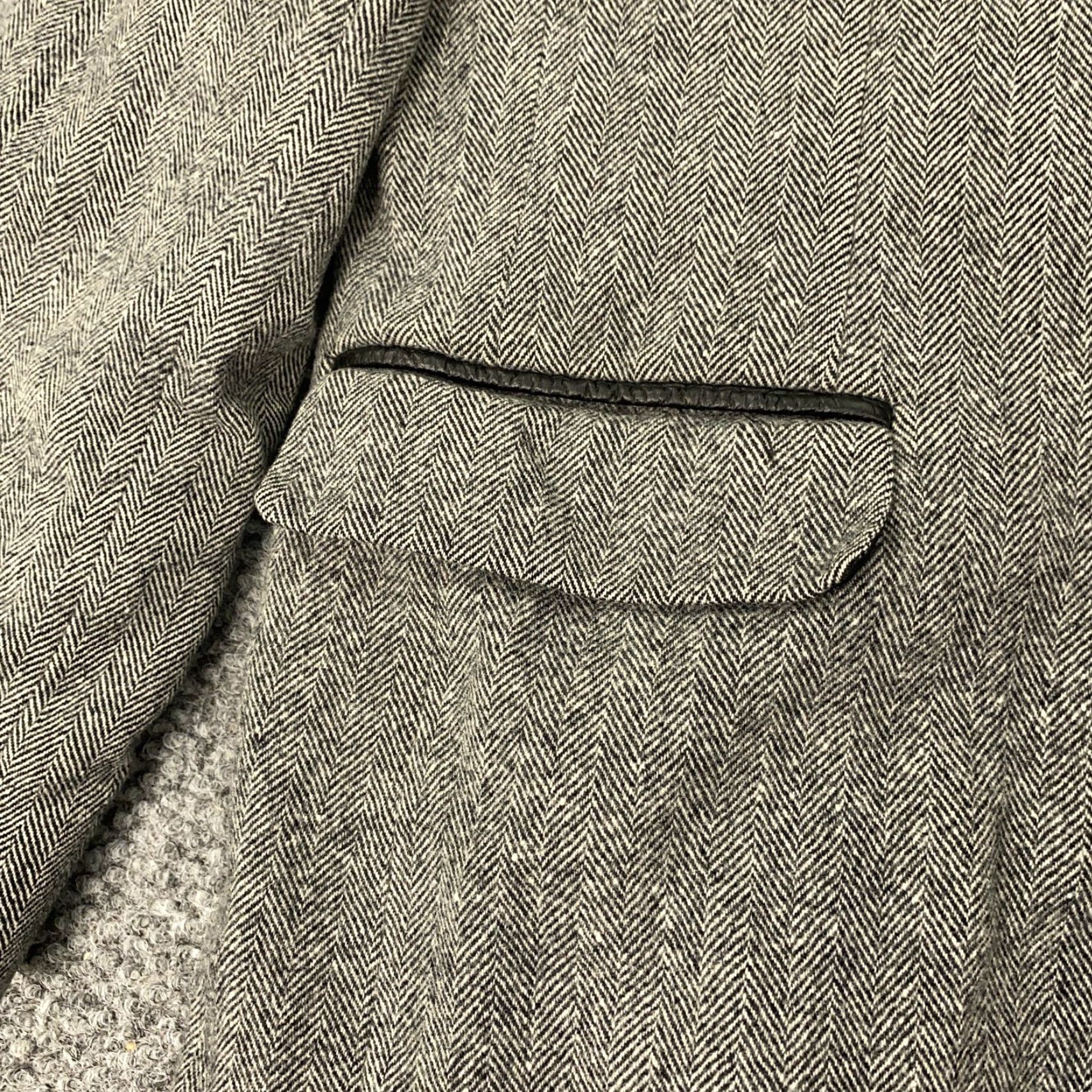Pendleton VINTAGE Pendleton Blazer Womens 6 Gray Herringbone Wool Jacket Lined Career Size M / US 6-8 / IT 42-44 - 4 Thumbnail