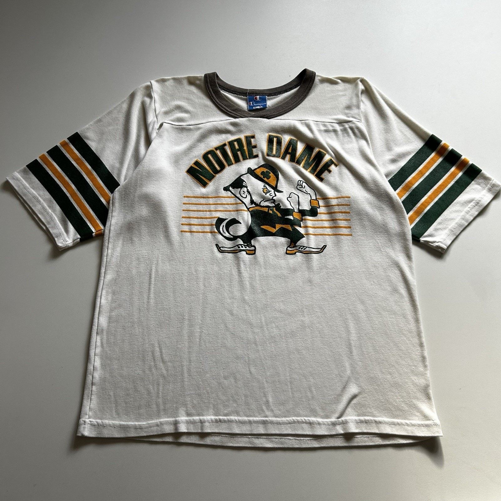 Champion Vintage 90s Notre Dame Fighting Irish T Shirt XL Y2K NCAA Size US XL / EU 56 / 4 - 1 Thumbnail