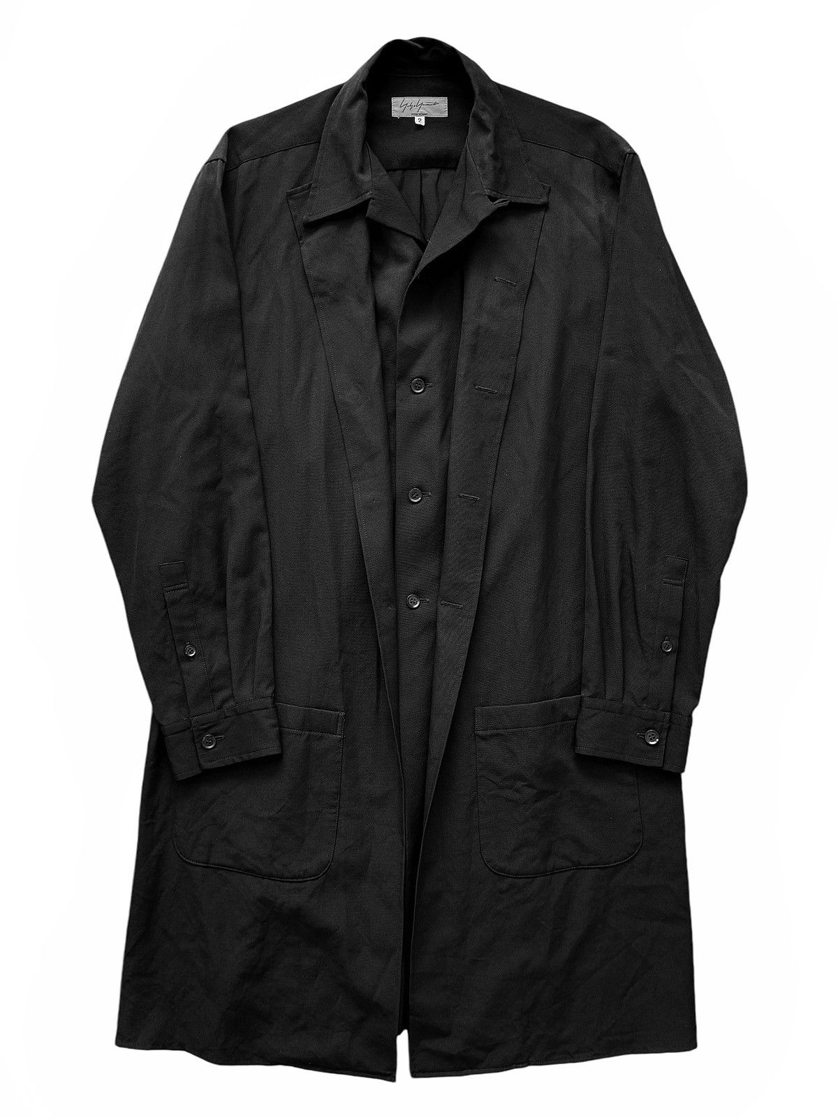 Yohji Yamamoto $1900 Wool Double Layer Shirt Jacket Size US M / EU 48-50 / 2 - 1 Thumbnail