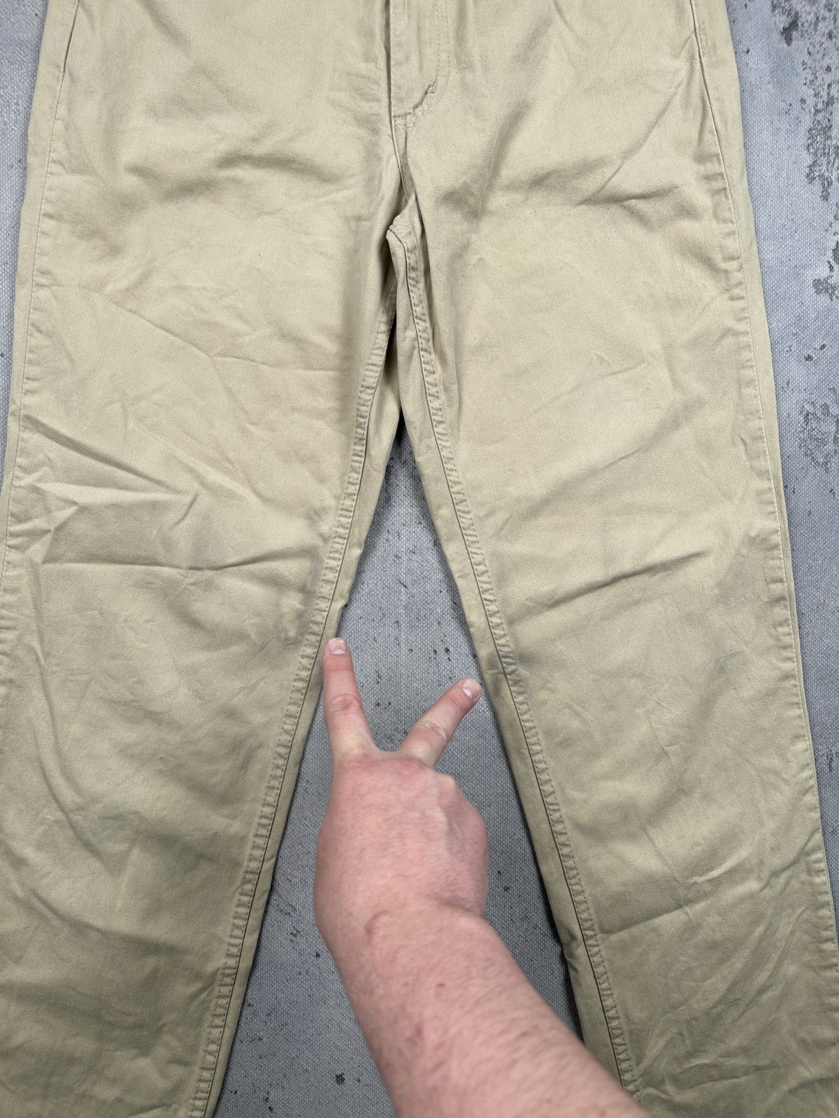 Valentino Valentino Jeans Vintage Beige Chino Pant Minimalist Trousers Size US 30 / EU 46 - 16 Thumbnail