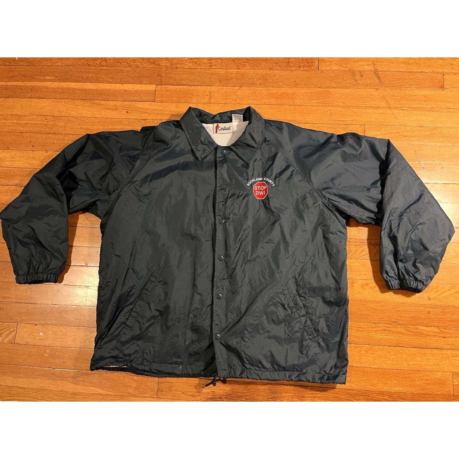 Vintage VINTAGE Rockland County Stop DWI Jacket Men’s 2XL Black 80s Size US XXL / EU 58 / 5 - 2 Thumbnail