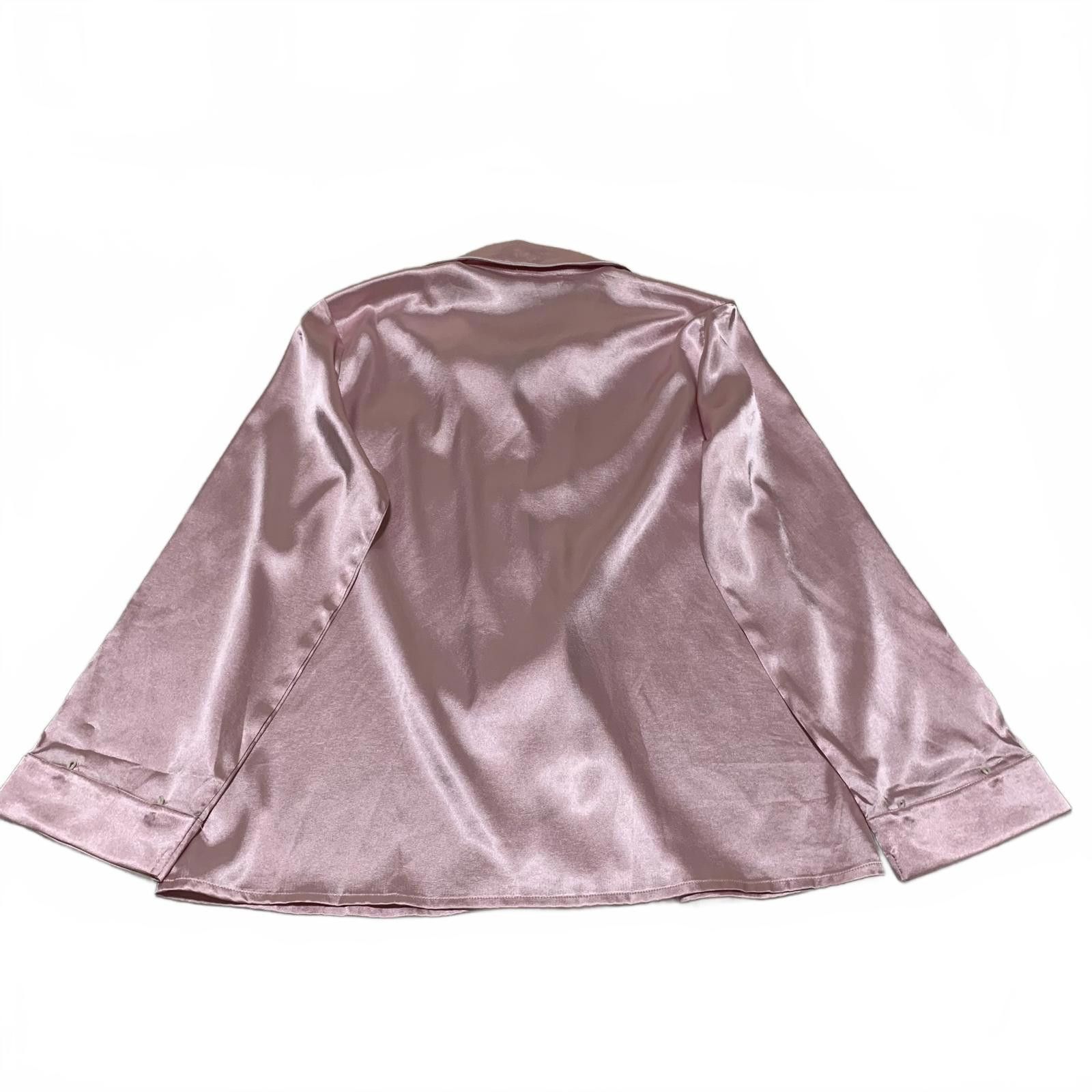 Other Ekouaer Women's Satin Pajama Top Medium Pink Size ONE SIZE - 2 Thumbnail