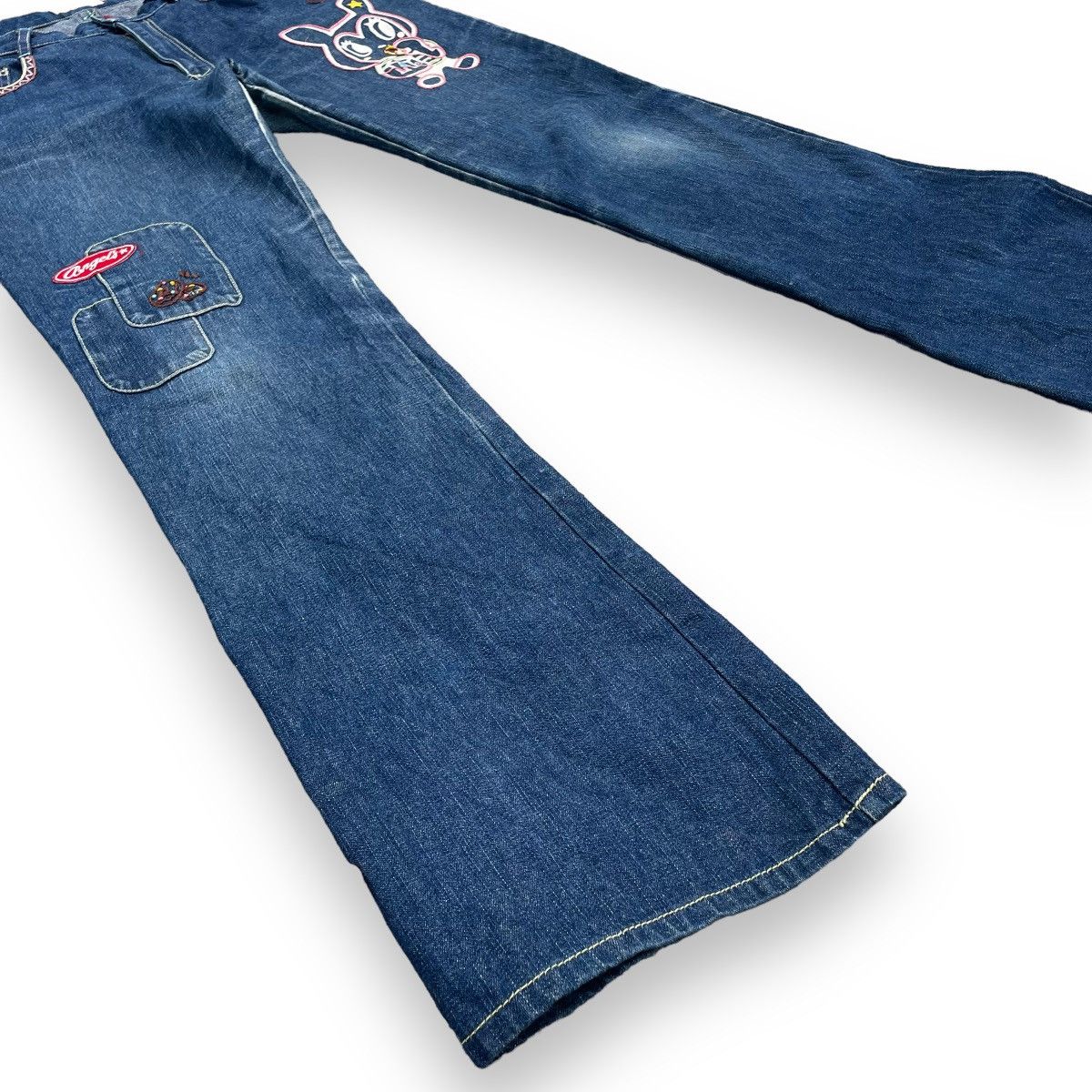 Angel Blue × Hysteric Glamour × Japanese Brand ANGEL BLUE CORDUROY POCKET PATCHWORK DENIM PANTS Size 28" / US 6 / IT 42 - 6 Thumbnail