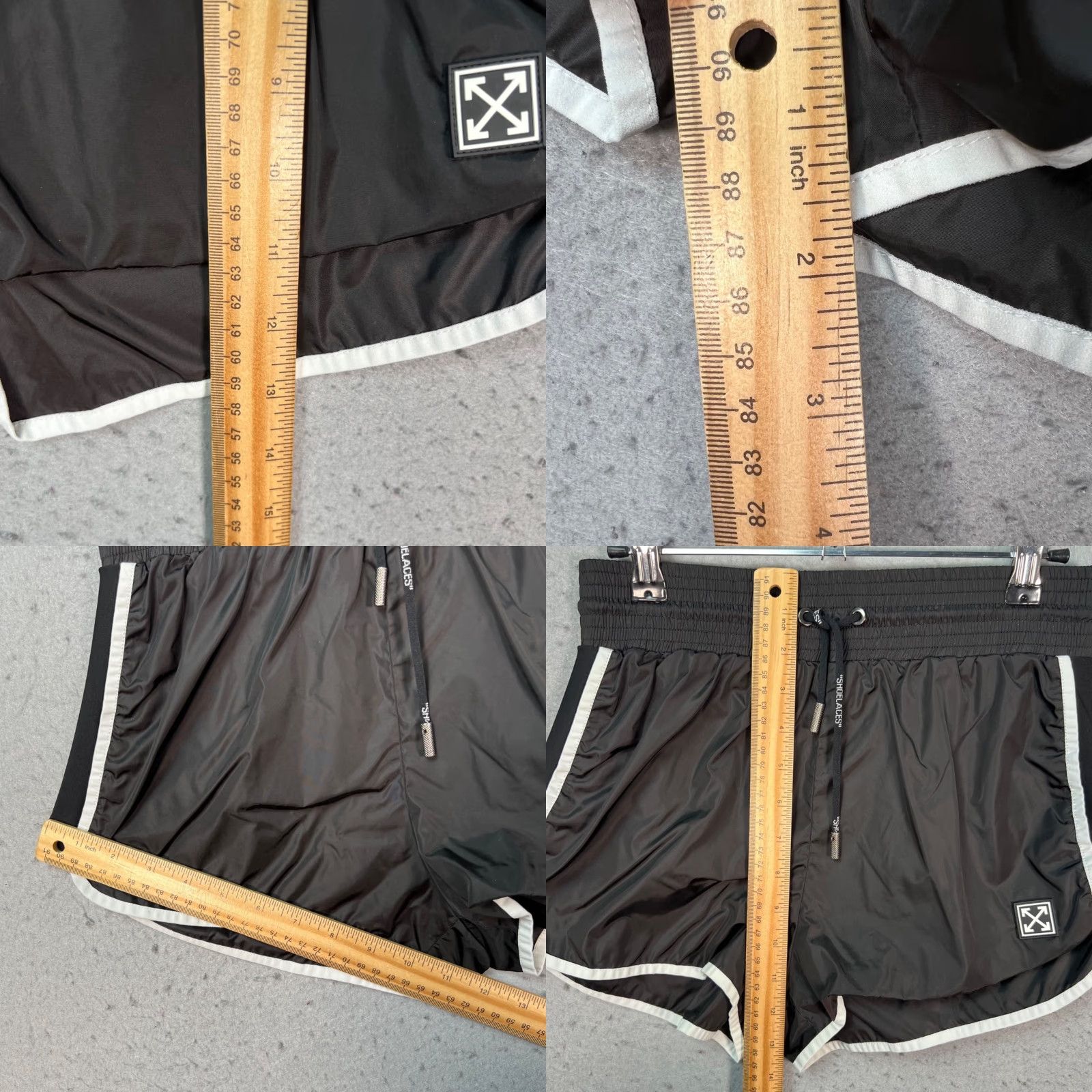 Off-White Off-White Main Label Womens Size Medium Black Athletic Shorts Drawstring Waist Size 32" / US 10 / IT 46 - 8 Thumbnail