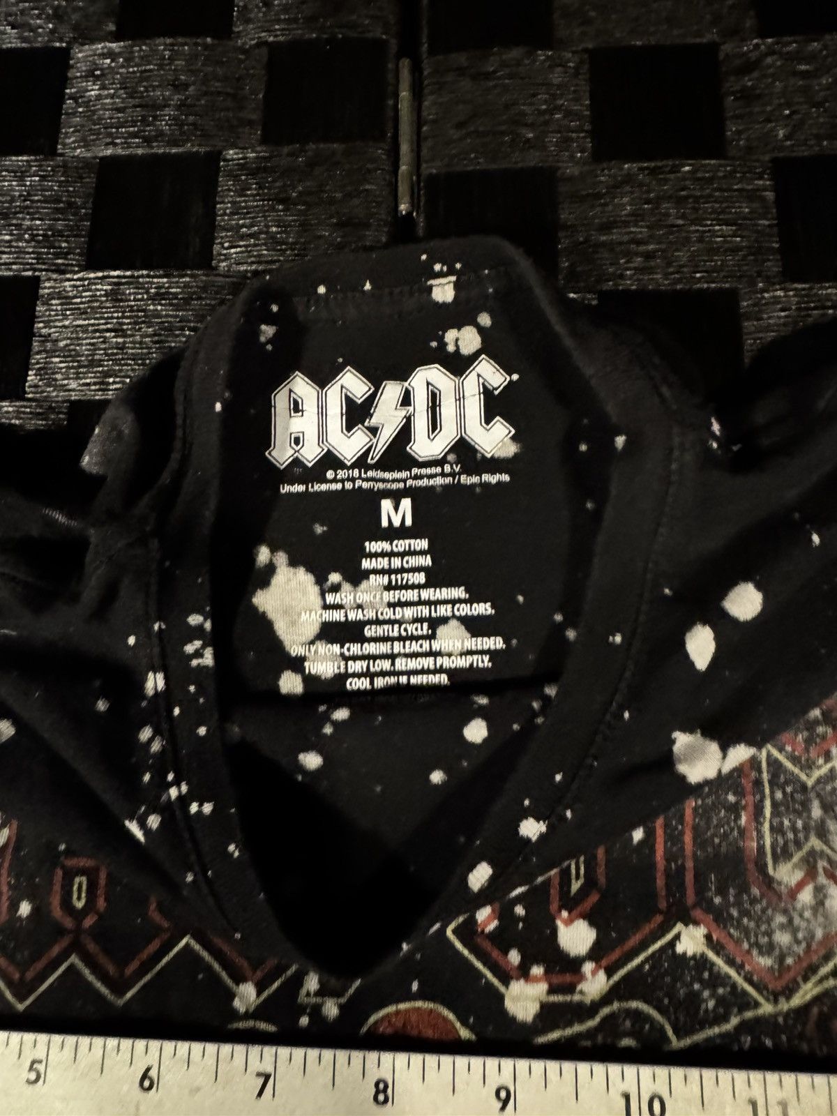 AC/DC × Band Tees Spotted Bleach Detailed AC/DC Shirt Size M Size M / US 6-8 / IT 42-44 - 4 Thumbnail