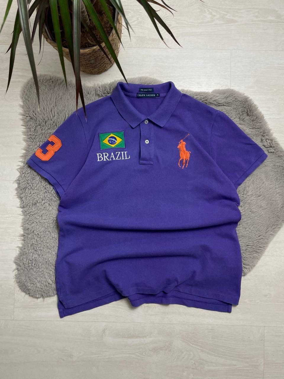 Polo Ralph Lauren × Vintage Polo Ralph Lauren Vintage Polo T-shirt CENTER Pony Brazil 3 Size XL / US 12-14 / IT 48-50 - 1 Thumbnail